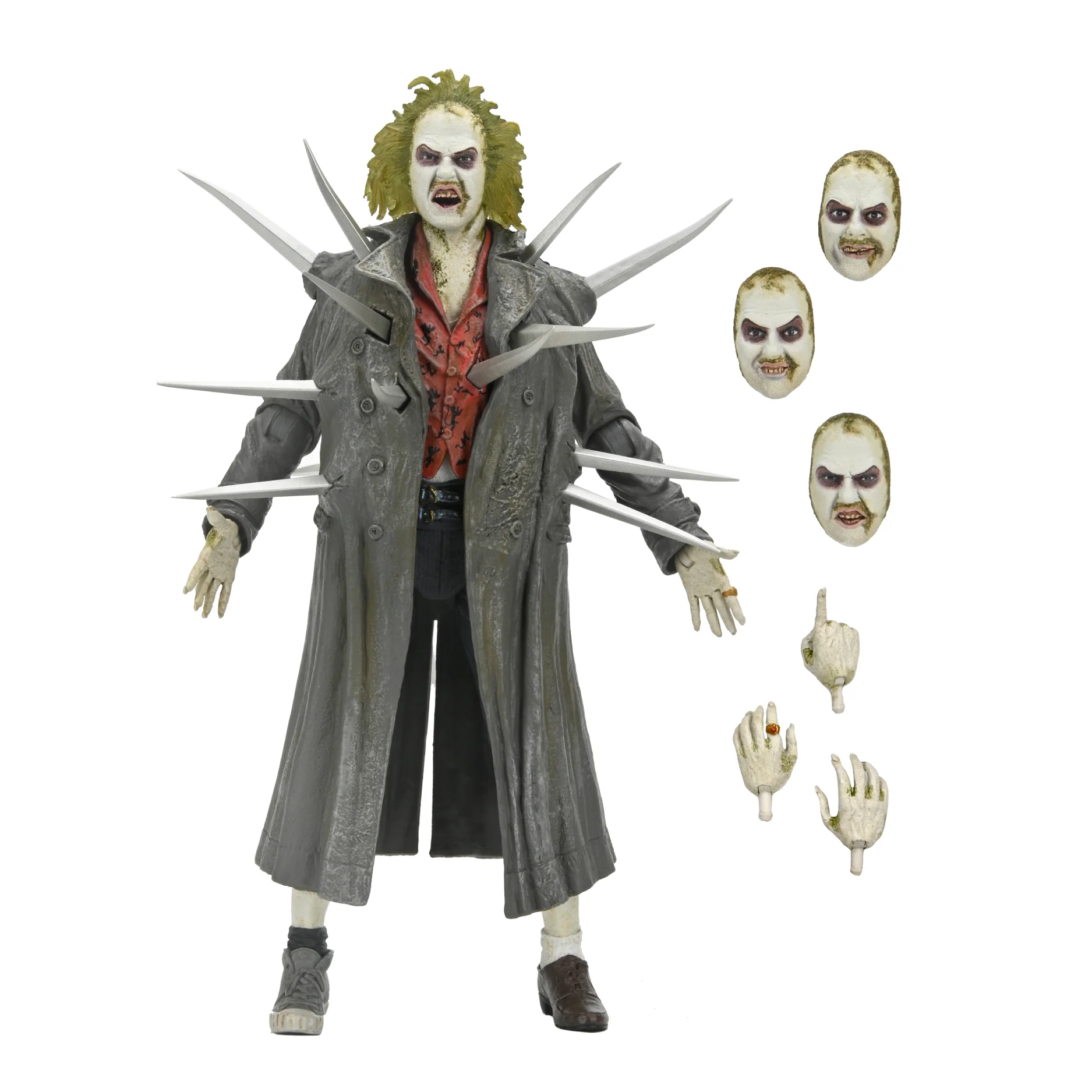 Beetlejuice (1988) - Ultimate Trench Coat with Spikes Beetlejuice 7" Scale Action Figure and Dante’s Inferno Room Deluxe Set - Image 5