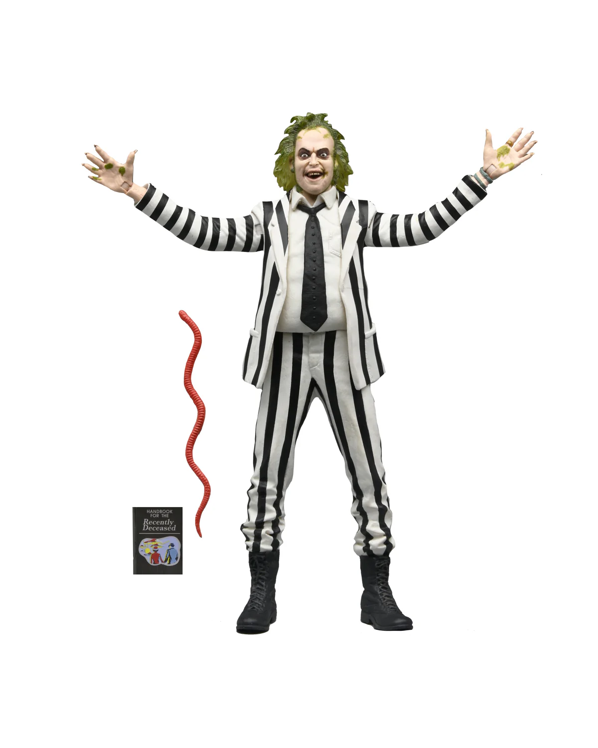 Beetlejuice (1988) - Black and White Striped Suit Beetlejuice 7" Scale Action Figure - Image 4
