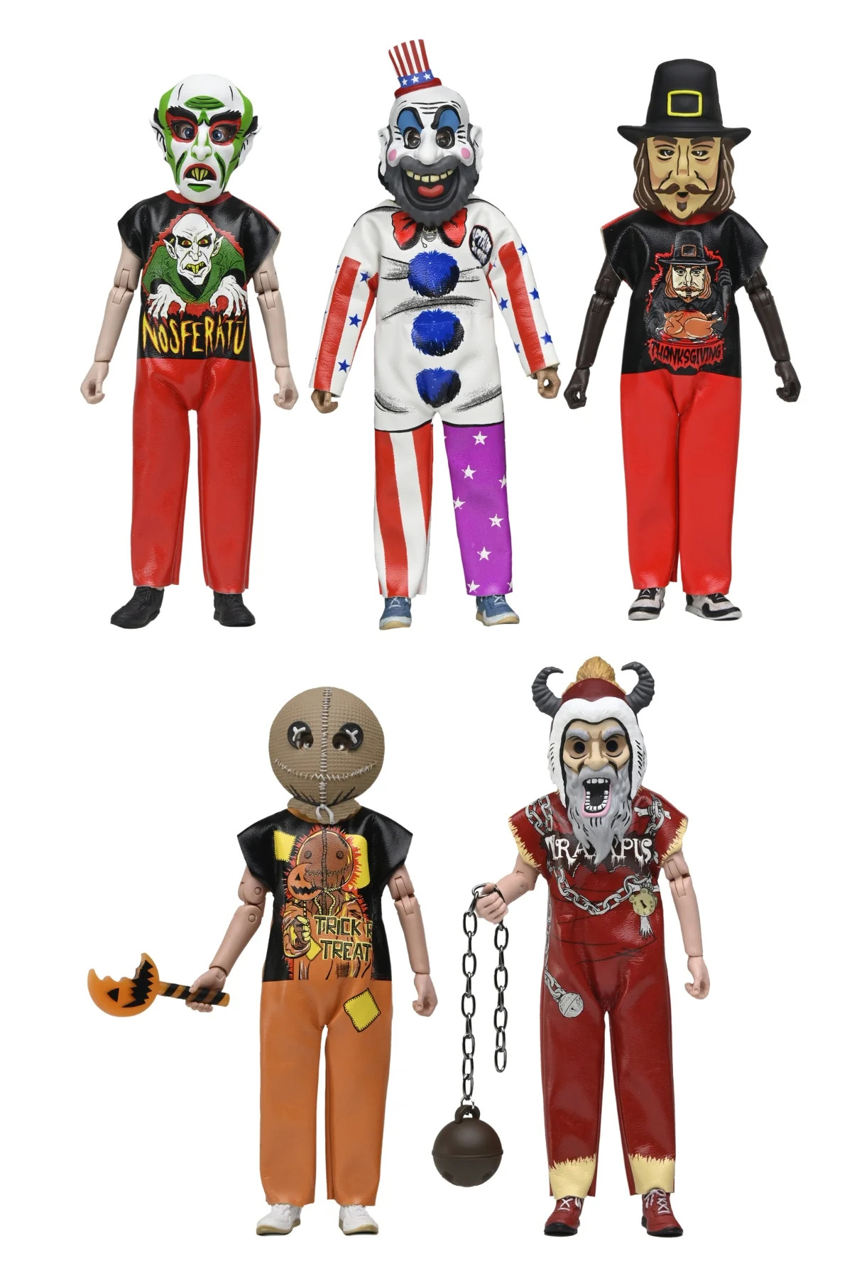 Ben Cooper Costume Kids Collection – Series 4 Bundle Costumed Action Figures (Count Orlok, Captain Spaulding, Trick 'r Treat Sam, John Carver, Krampus) - Image 2