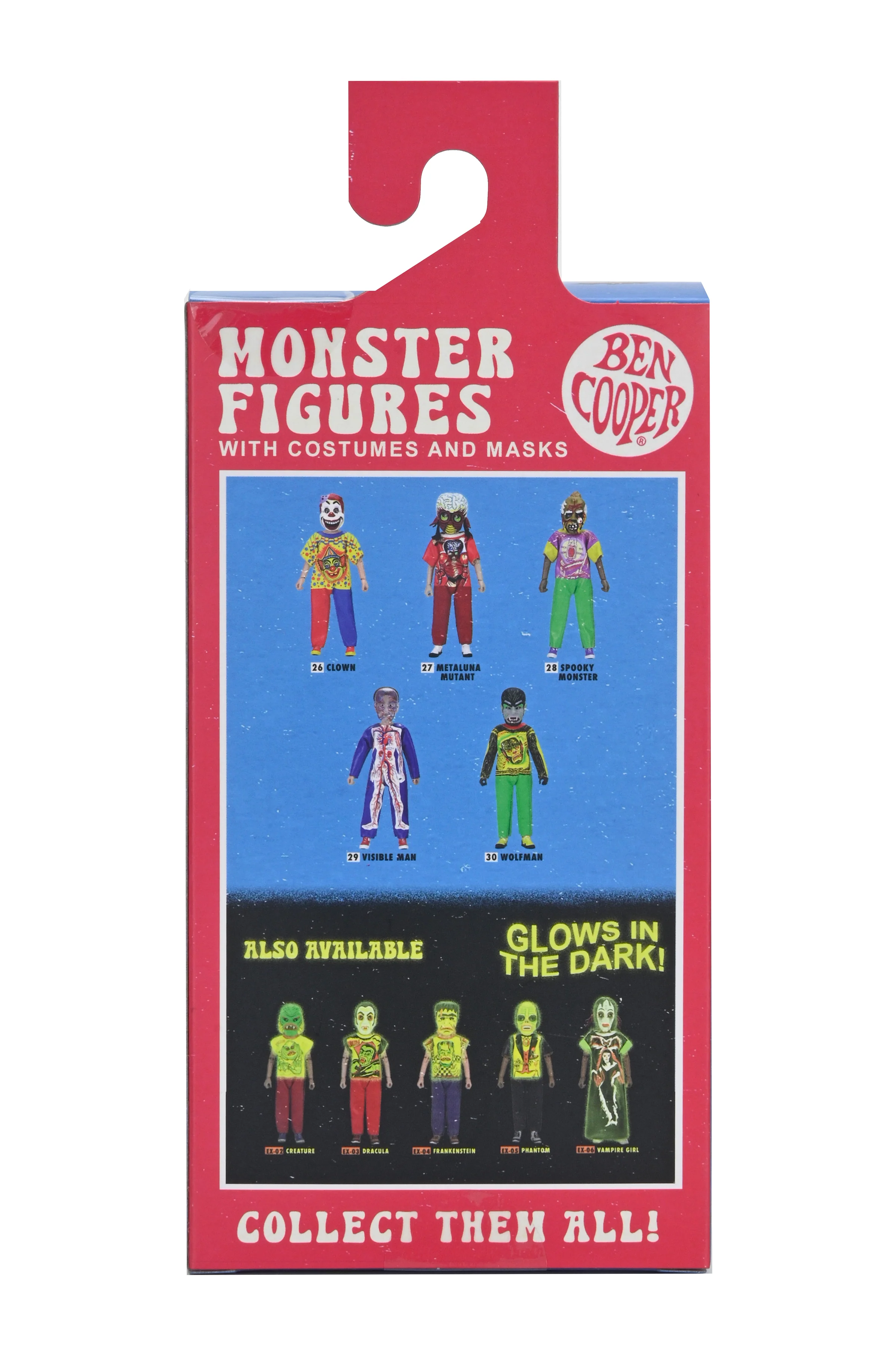 Ben Cooper Costume Kids Collection - Series 6 Costumed Action Figure Bundle (Clown, Metaluna Mutant, Spooky Monster, Visible Man, Wolfman) - Image 6