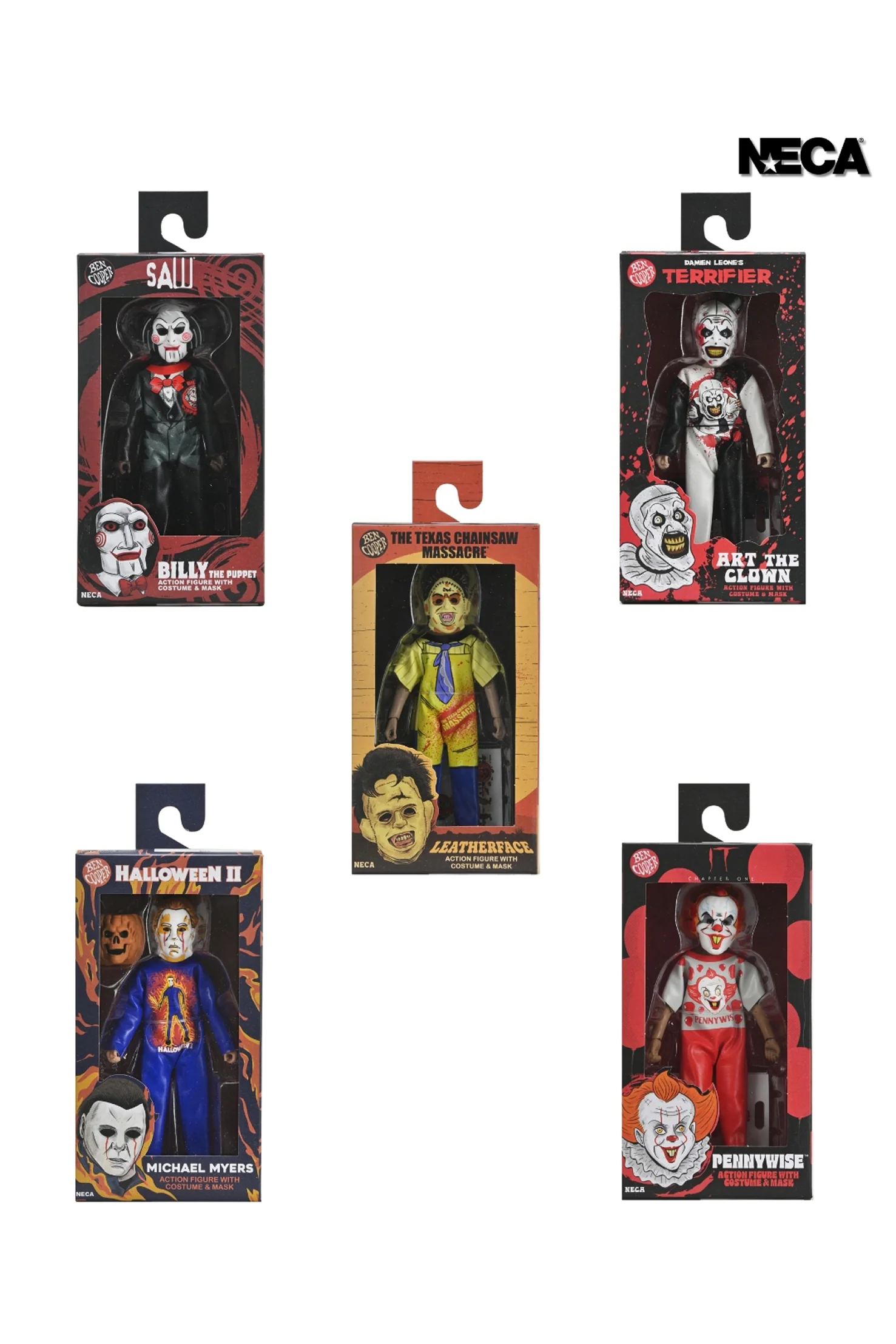 Ben Cooper Costume Kids Collection - Series 9 Costumed Action Figure Bundle (Leatherface, Michael Myers, Billy the Puppet, Pennywise & Art the Clown) - Image 31