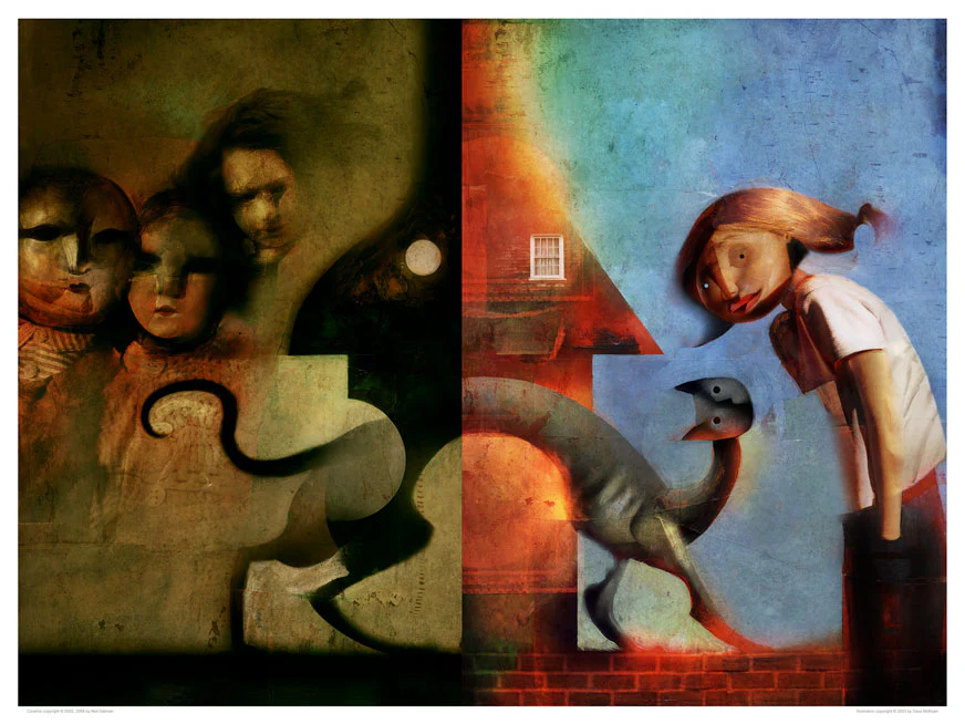 Coraline in Star Sweater 7” Articulated Figure with signed Dave McKean Lithograph - Image 6