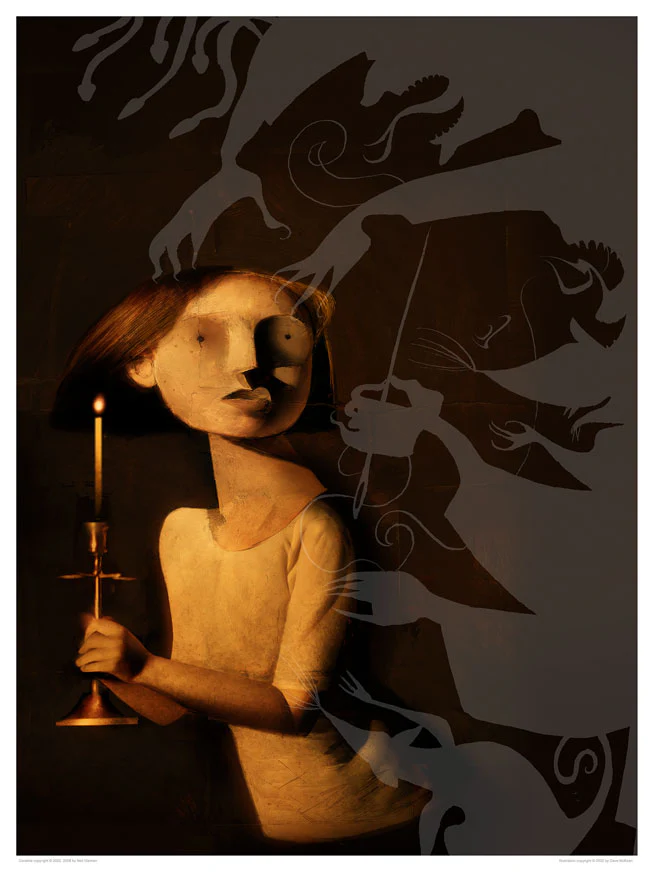 Coraline in Star Sweater 7” Articulated Figure with signed Dave McKean Lithograph - Image 7
