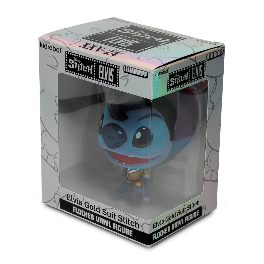 Disney Stitch - Gold Suit Elvis Bhunny 4" Flocked Vinyl Figure - Image 14