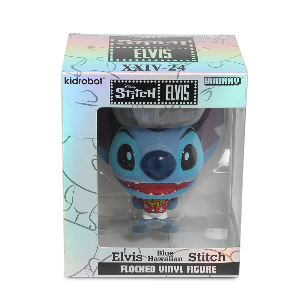 Disney Stitch - Hawaiian Elvis Bhunny 4" Flocked Vinyl Figure - Image 7