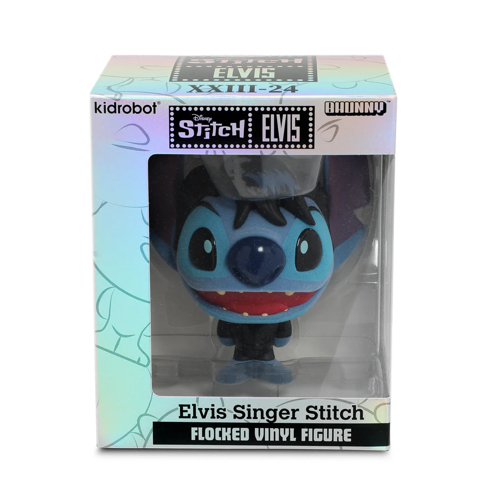 Disney Stitch - Singer Elvis Bhunny 4" Flocked Vinyl Figure - Image 7