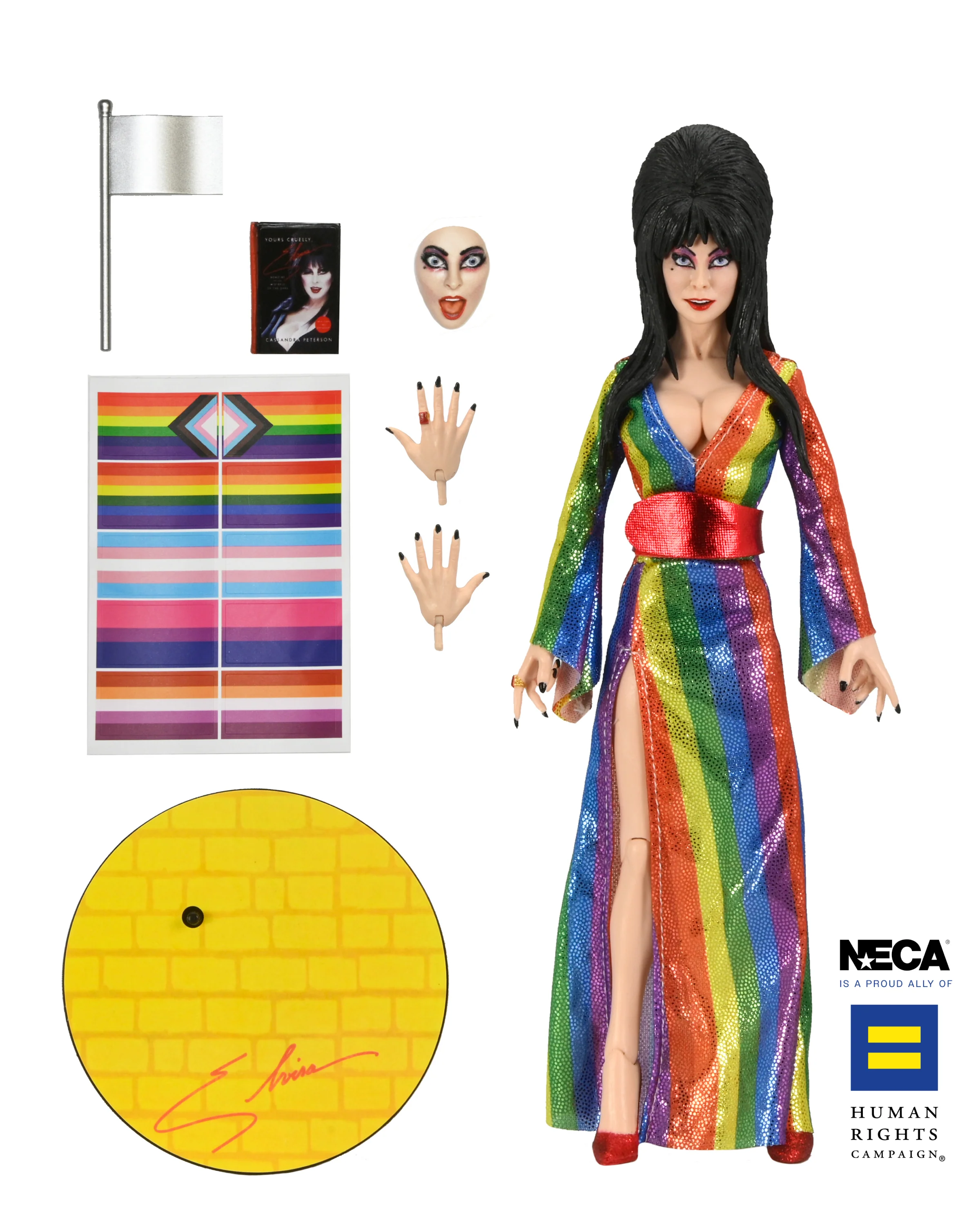 Elvira - Over the Rainbow Elvira (Pride) 8" Clothed Figure - Image 2