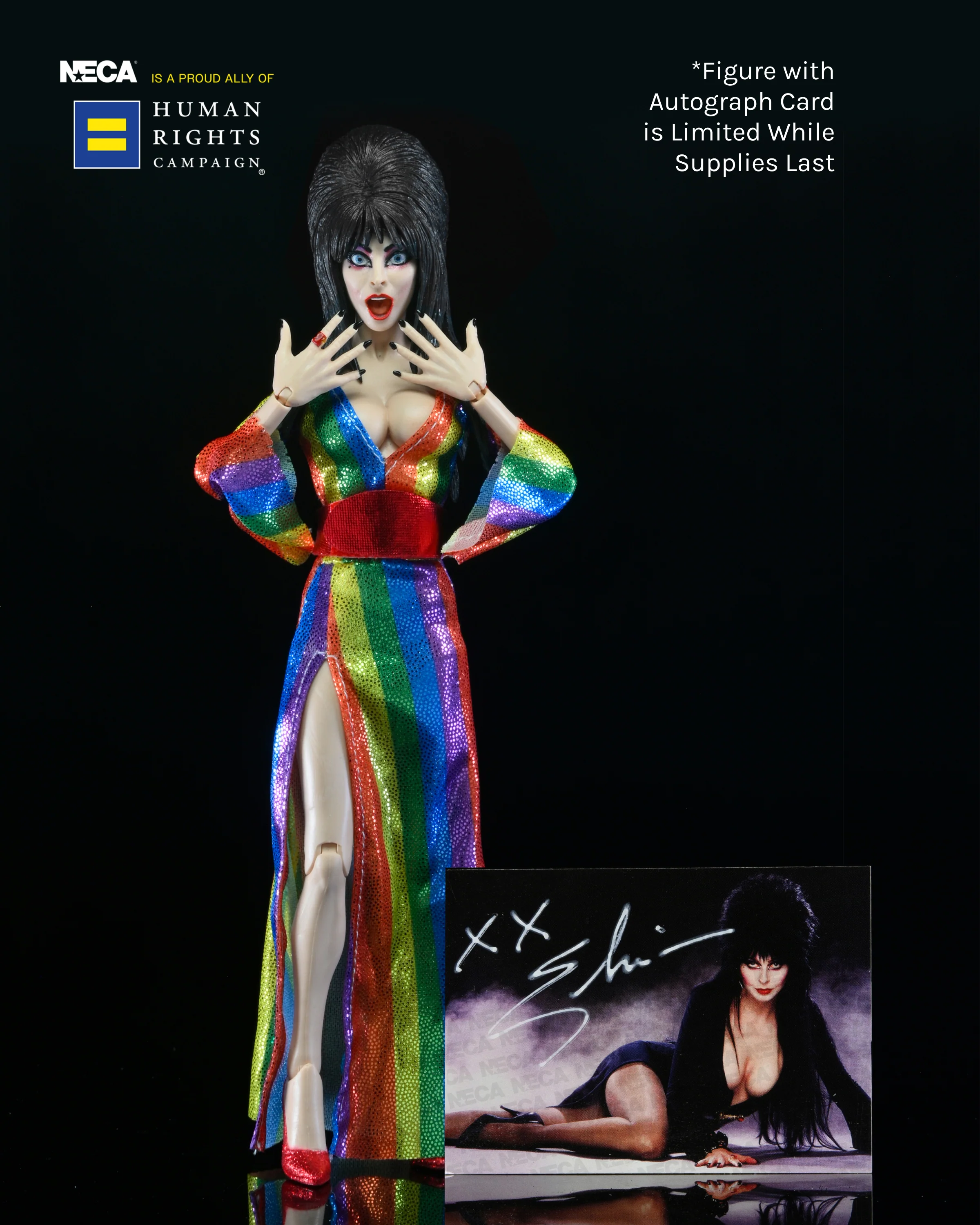 Elvira - Over the Rainbow Elvira (Pride) 8" Clothed Figure - Image 3