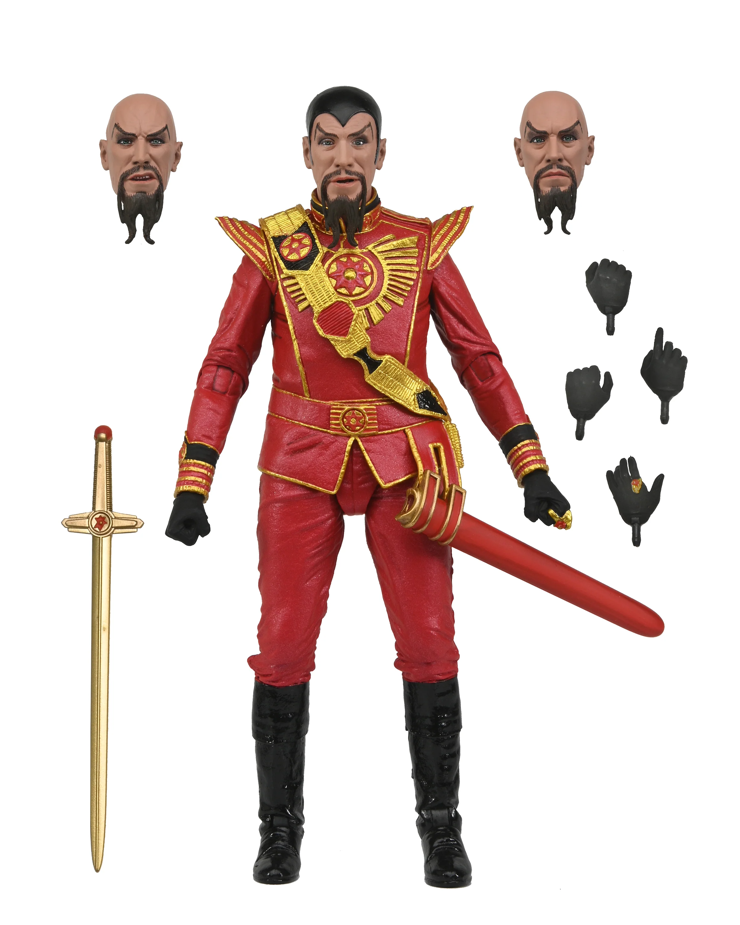 Flash Gordon (1980) - 7” Scale Action Figure - Ming (Red Military Outfit) - Image 2