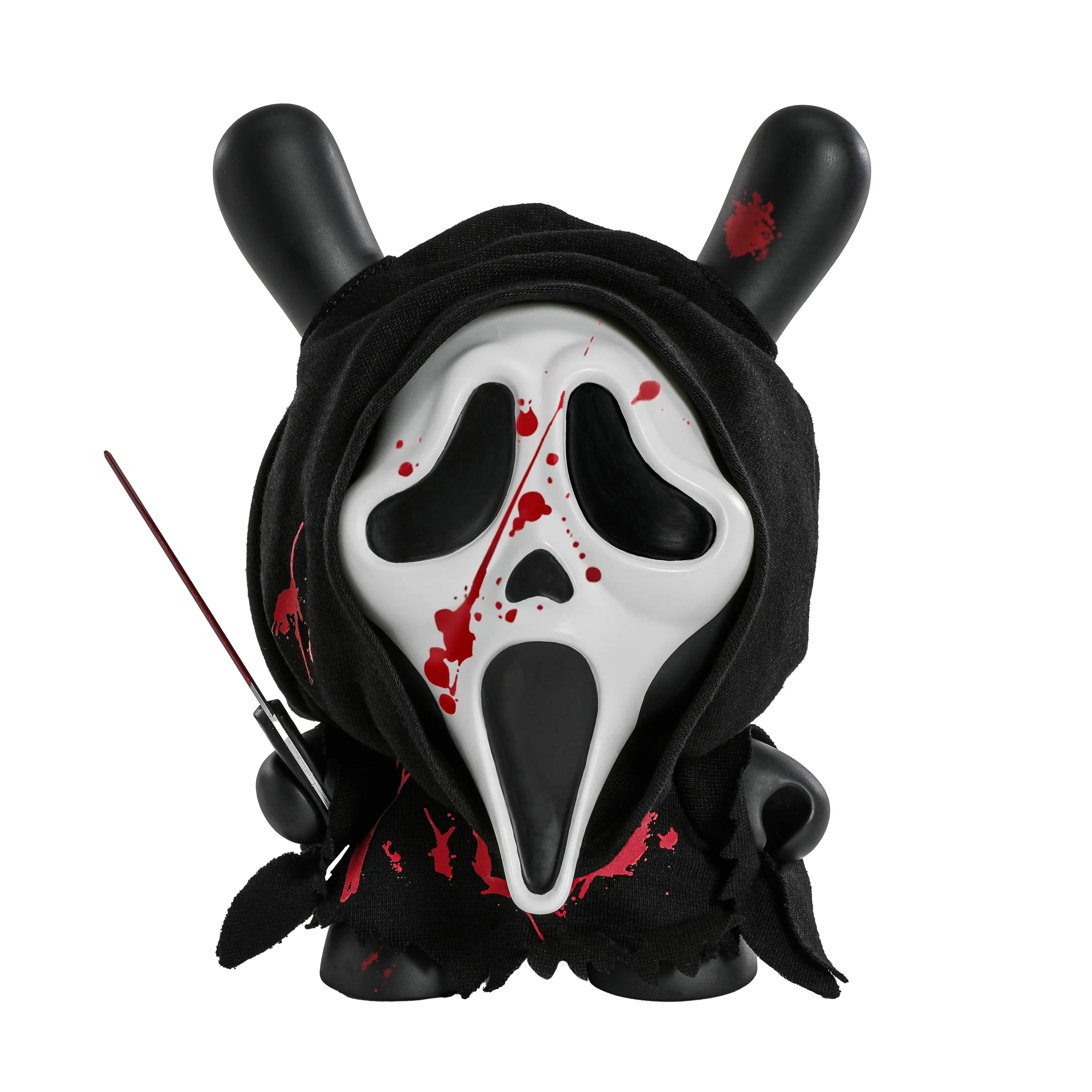 Ghost Face 8" Dunny Glow-in-the-Dark Vinyl Art Figure - Bloody Edition (PRE-ORDER) - Image 3