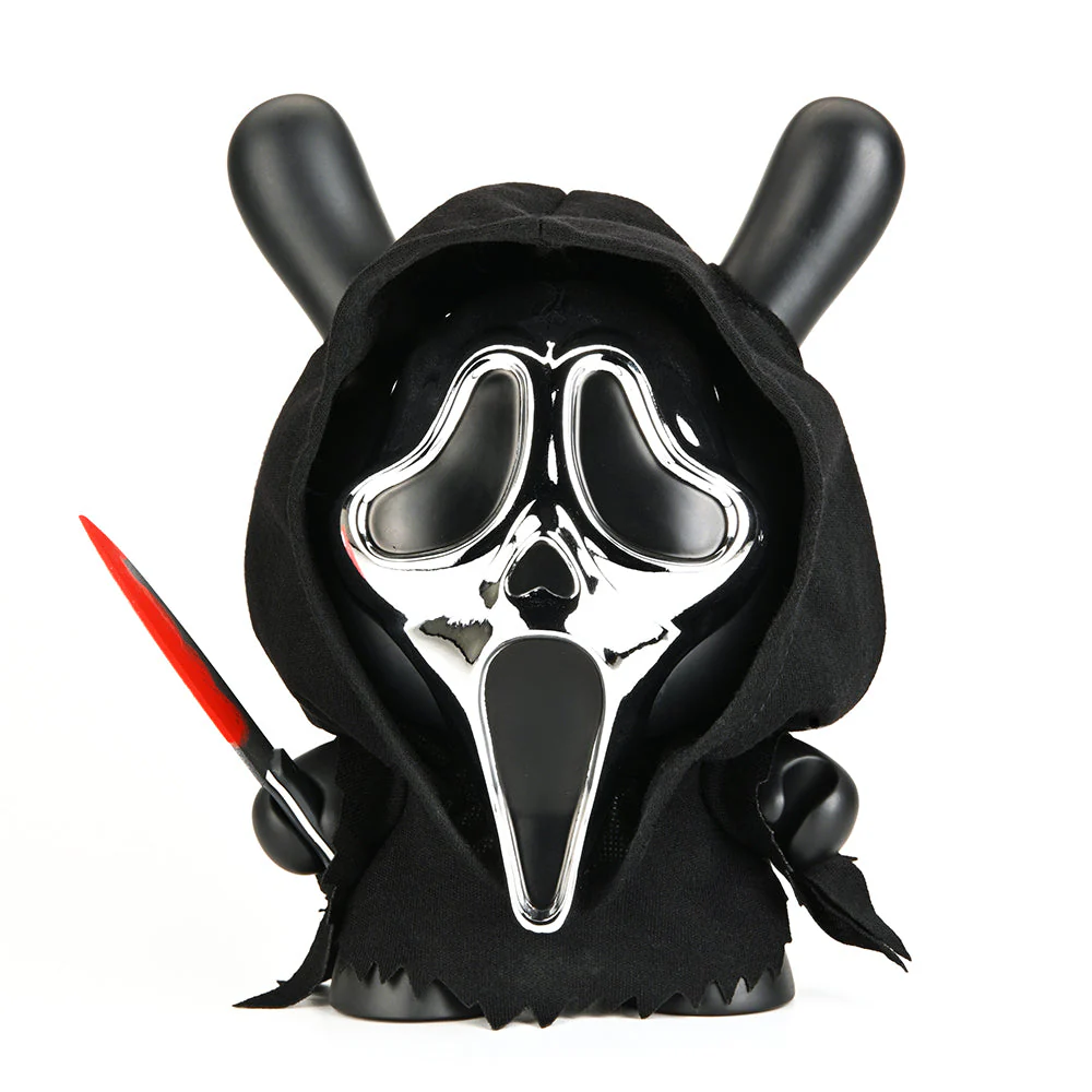Ghost Face 8" Dunny Vinyl Art Figure - Chrome Mask Edition (PRE-ORDER) - Image 2