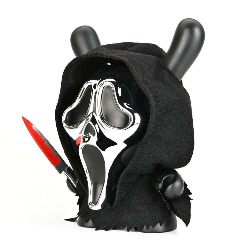 Ghost Face 8" Dunny Vinyl Art Figure - Chrome Mask Edition (PRE-ORDER) - Image 3