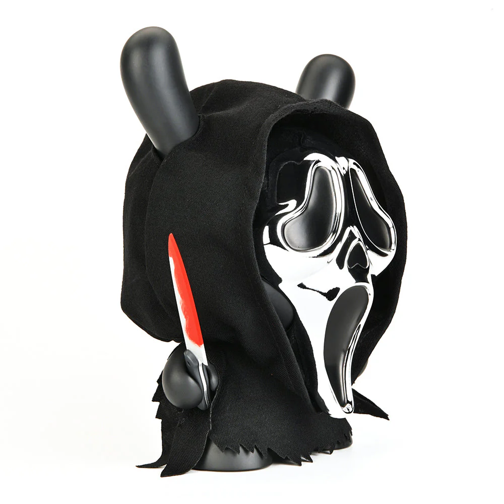 Ghost Face 8" Dunny Vinyl Art Figure - Chrome Mask Edition (PRE-ORDER) - Image 4