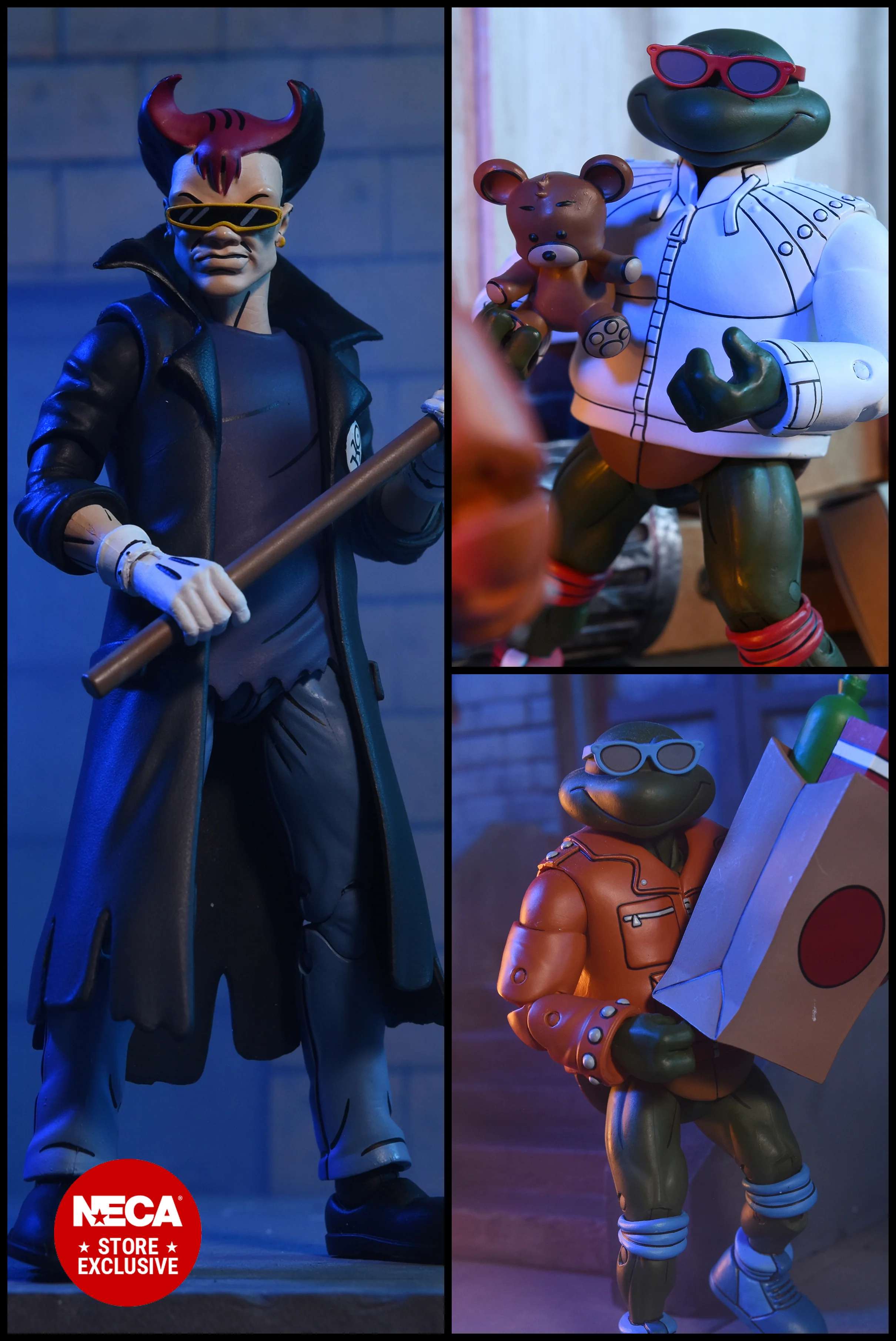 Teenage Mutant Ninja Turtles (1987 Cartoon) - Punk Leonardo, Punk Raphael & Scrag 7" Scale Action Figure 3-Pack Bundle (PRE-ORDER)