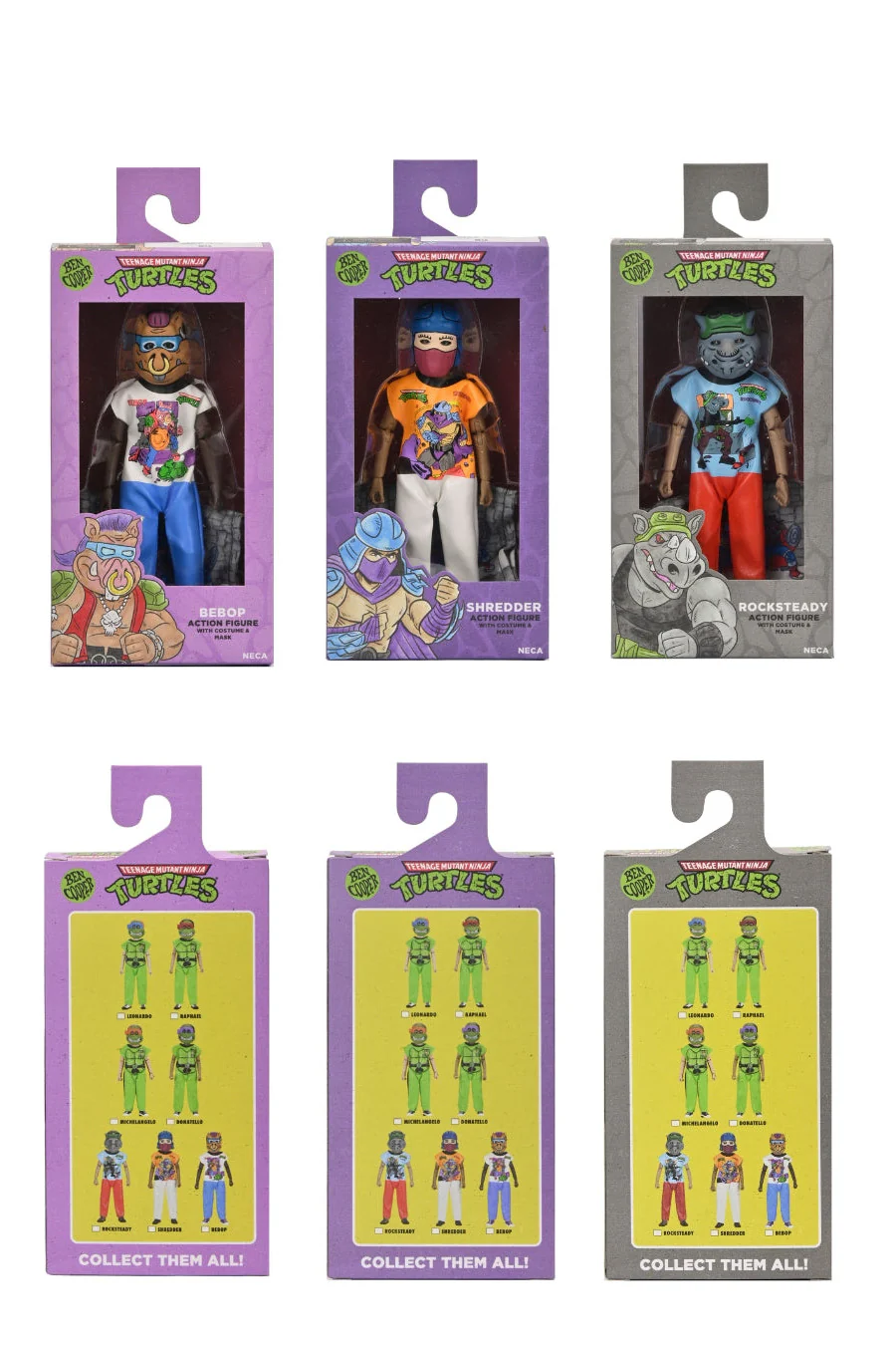 Teenage Mutant Ninja Turtles (1987 Cartoon) x Ben Cooper Costume Kids Collection Series 11 Bundle (Donatello, Leonard, Michelangelo, Raphael, Bebop, Rocksteady & Shredder) - Image 5