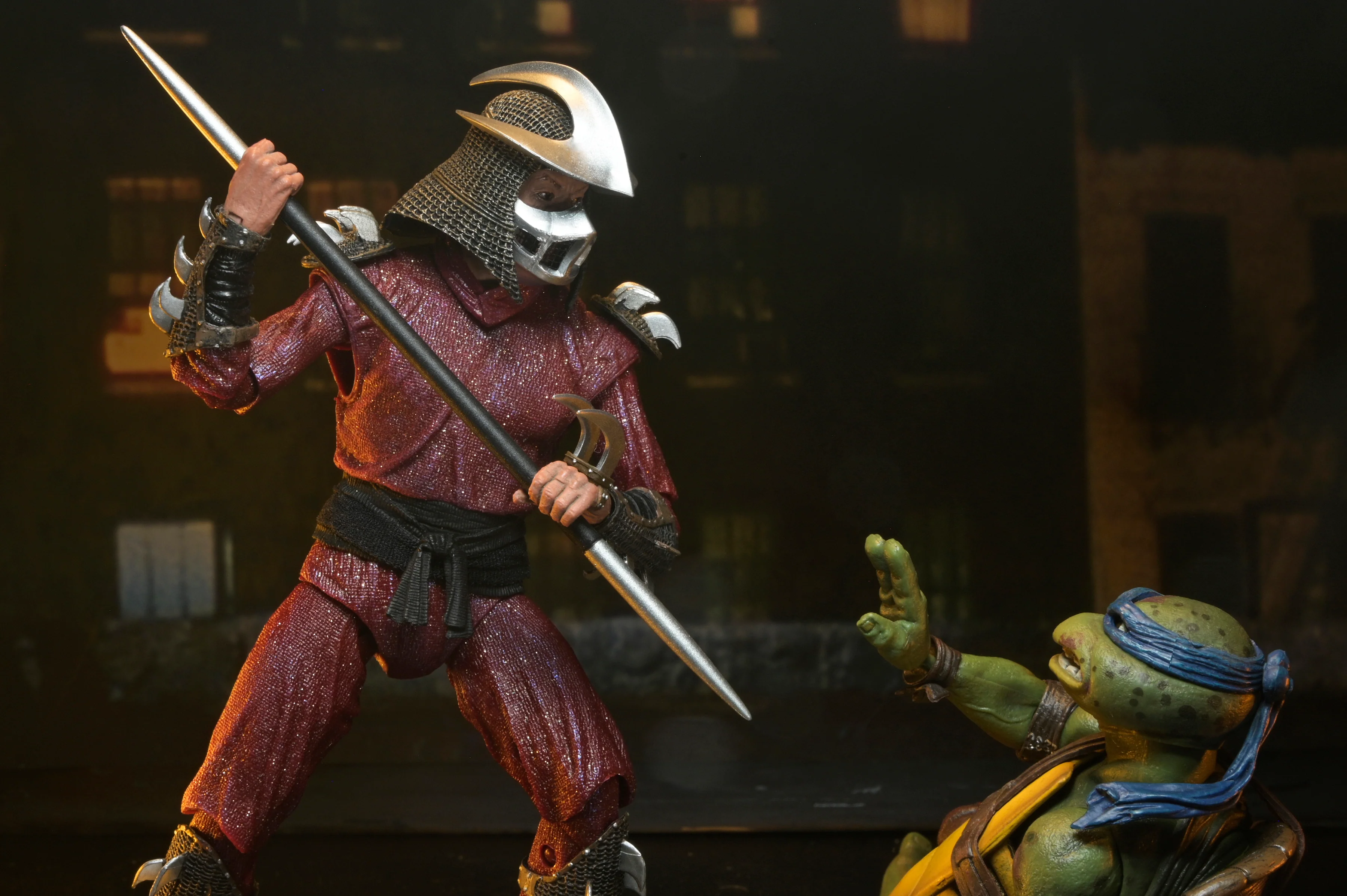 Teenage Mutant Ninja Turtles (1990 Movie) - Rooftop Battle Leonardo vs. Shredder 7" Scale Action Figure (2-Pack) - Image 9