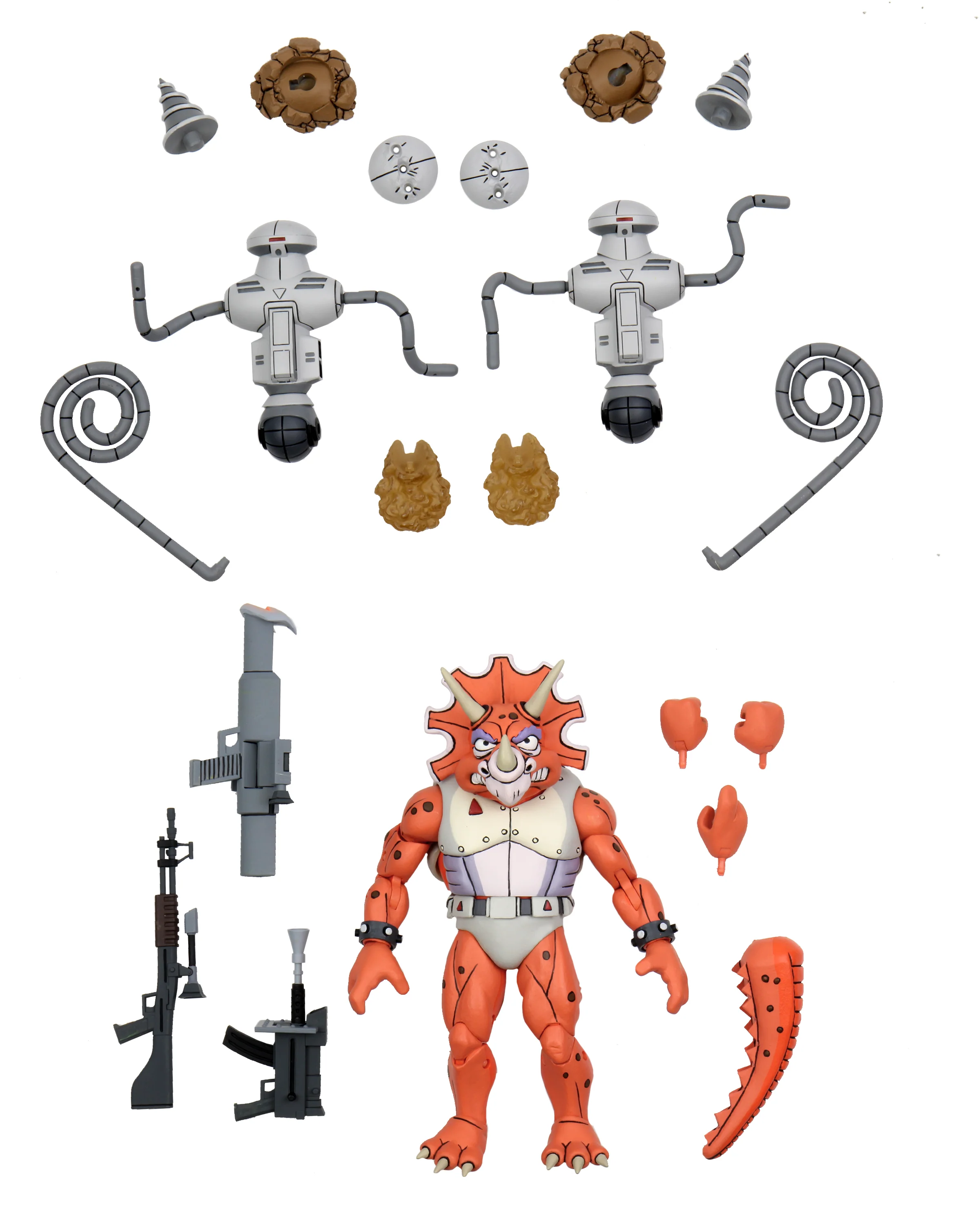 Teenage Mutant Ninja Turtles (Cartoon) – Triceraton Infantryman & Roadkill Rodney 7” Scale Action Figure (3-Pack)
