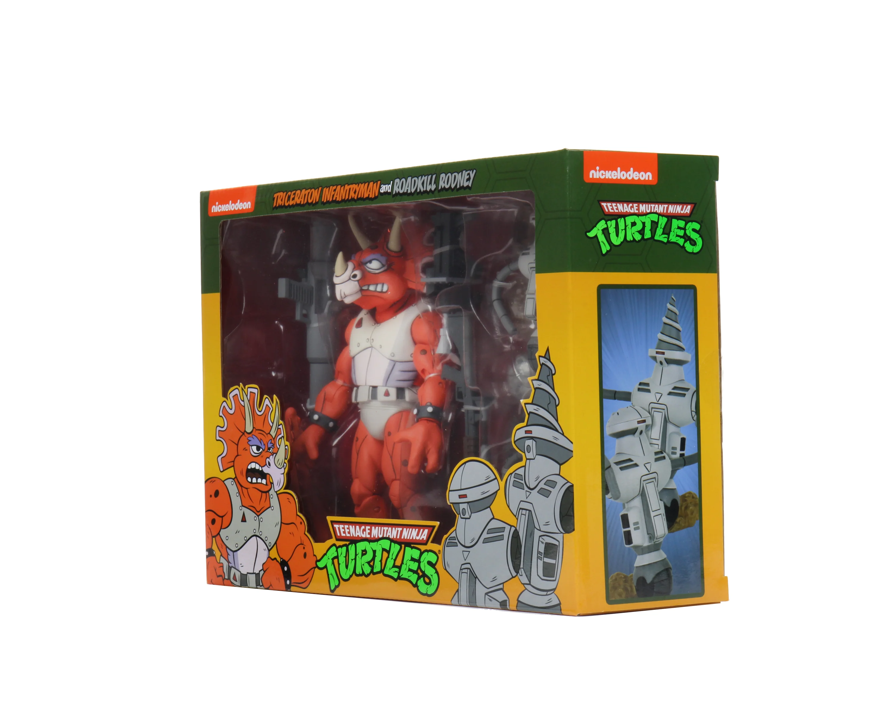 Teenage Mutant Ninja Turtles (Cartoon) – Triceraton Infantryman & Roadkill Rodney 7” Scale Action Figure (3-Pack) - Image 3