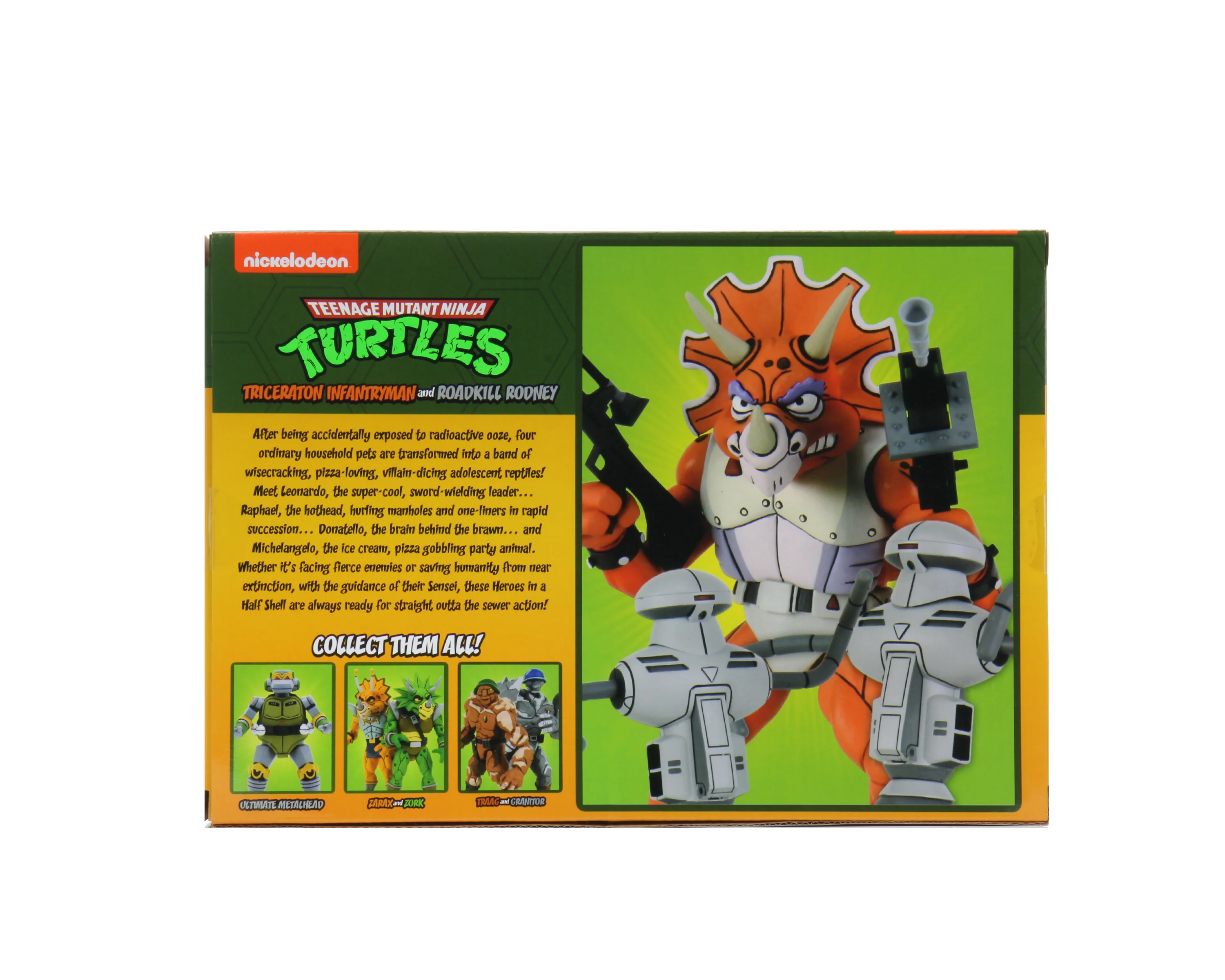Teenage Mutant Ninja Turtles (Cartoon) – Triceraton Infantryman & Roadkill Rodney 7” Scale Action Figure (3-Pack) - Image 4
