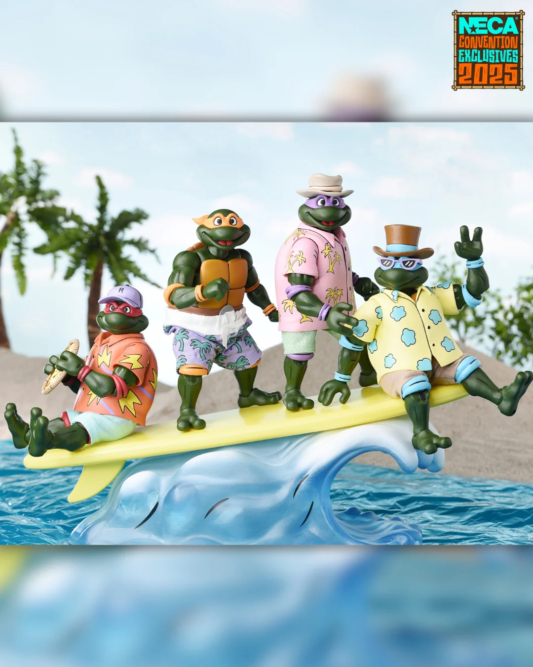 Teenage Mutant Ninja Turtles (Cartoon) - Bodacious Beach Bros. Turtles 7” Scale Action Figure 4-Pack (2025 Con Exclusive) (PRE-ORDER)