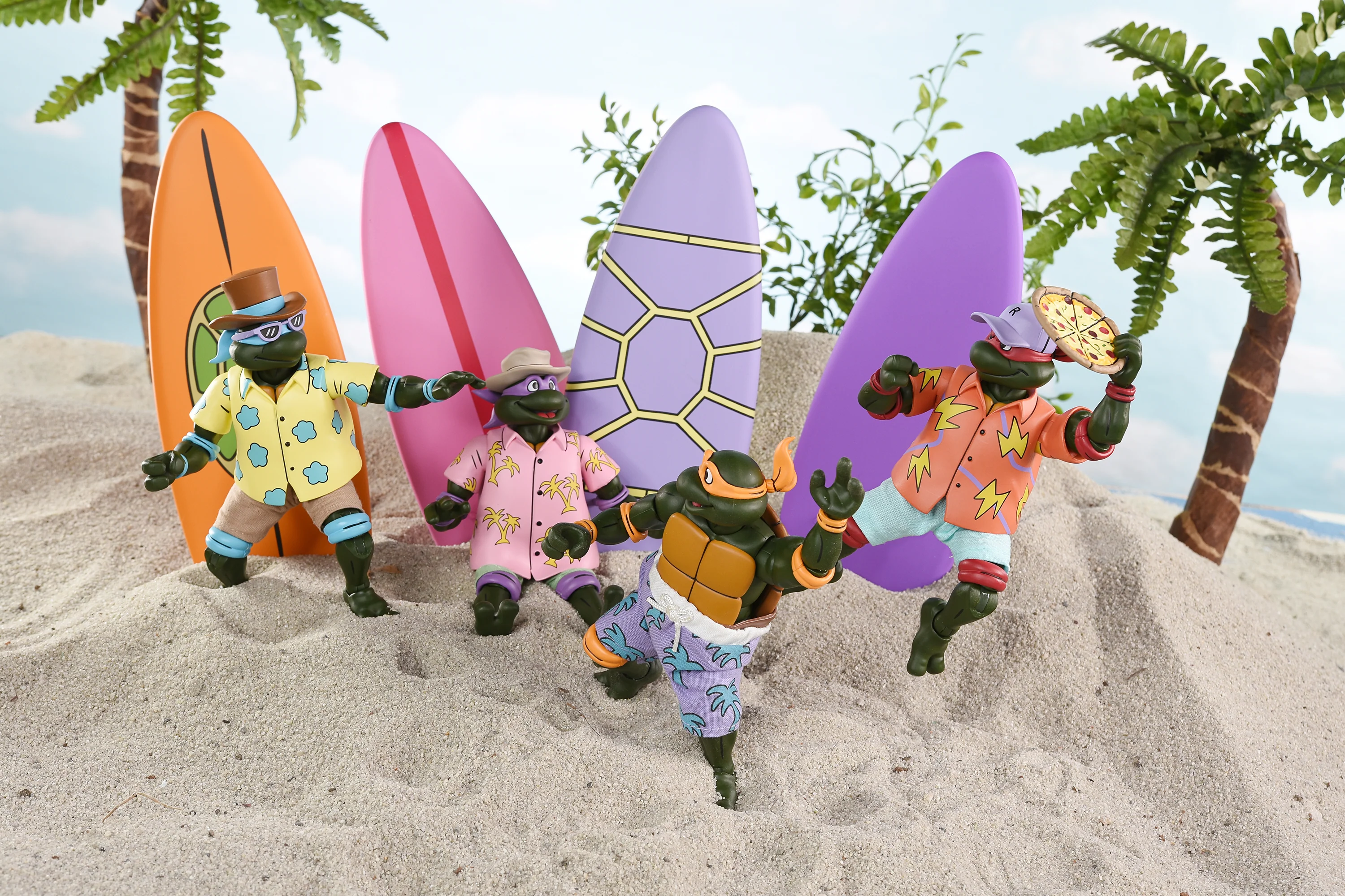 Teenage Mutant Ninja Turtles (Cartoon) - Bodacious Beach Bros. Turtles 7” Scale Action Figure 4-Pack (2025 Con Exclusive) (PRE-ORDER) - Image 9