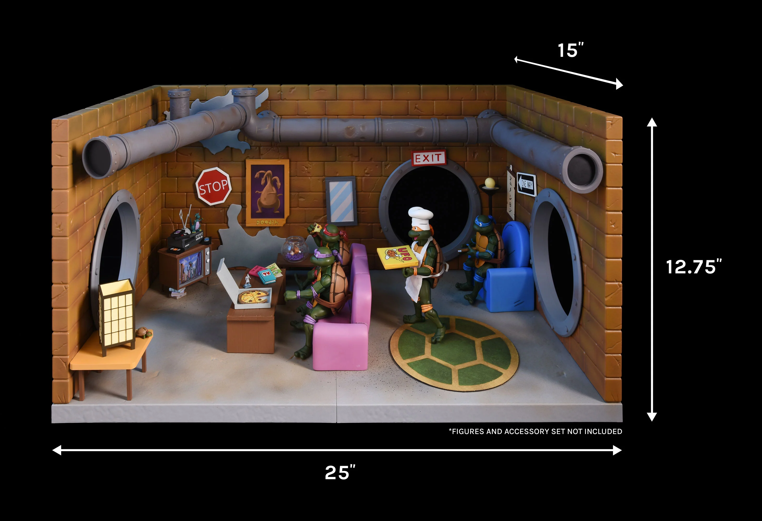 Teenage Mutant Ninja Turtles (Cartoon) - Sewer Lair - Living Room Diorama - Image 3
