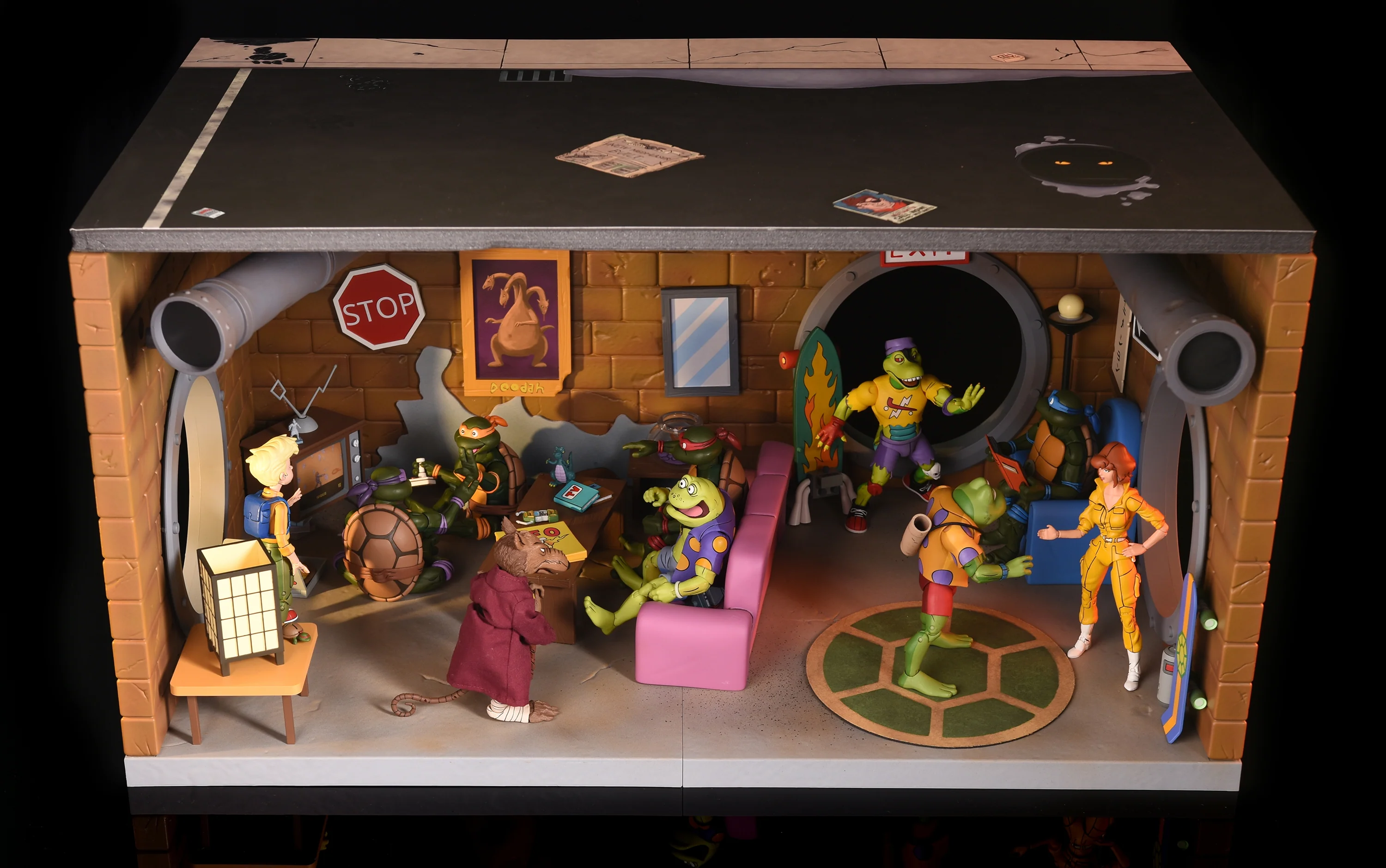 Teenage Mutant Ninja Turtles (Cartoon) - Sewer Lair - Living Room Diorama - Image 6