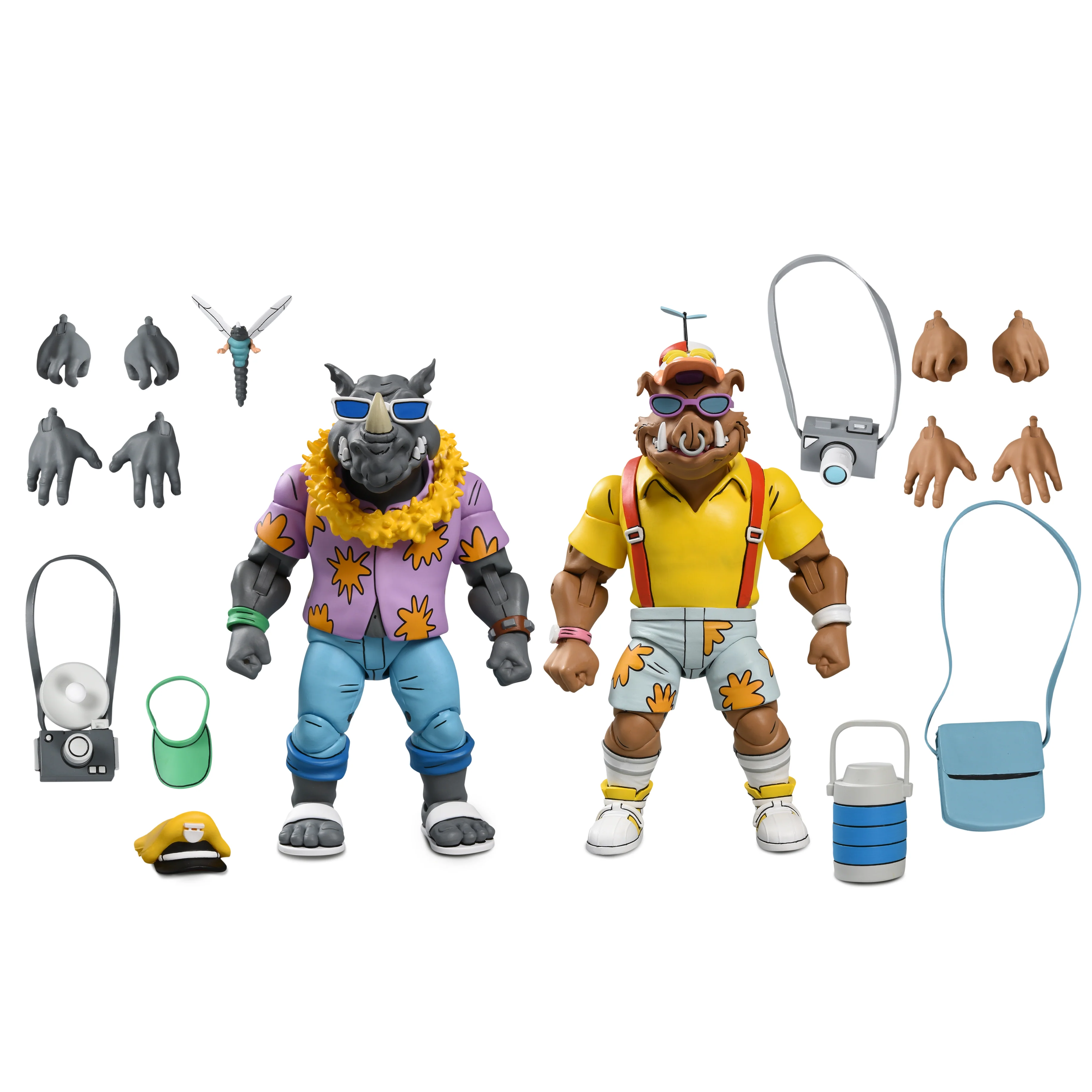 Teenage Mutant Ninja Turtles (Cartoon) - Vacation Bebop and Rocksteady 7" Scale Action Figure 2-Pack - Image 9