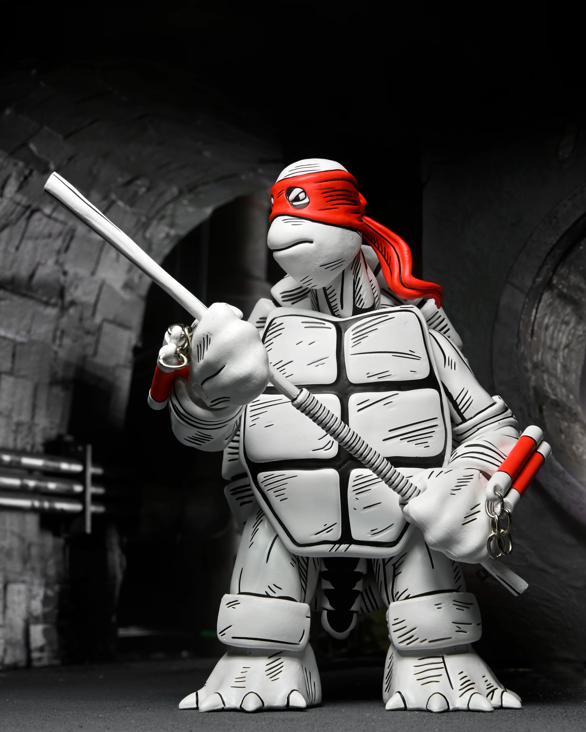 Teenage Mutant Ninja Turtles (Mirage Comics) - Black and White First Turtles 7" Scale Action Figure 2-Pack - Image 11