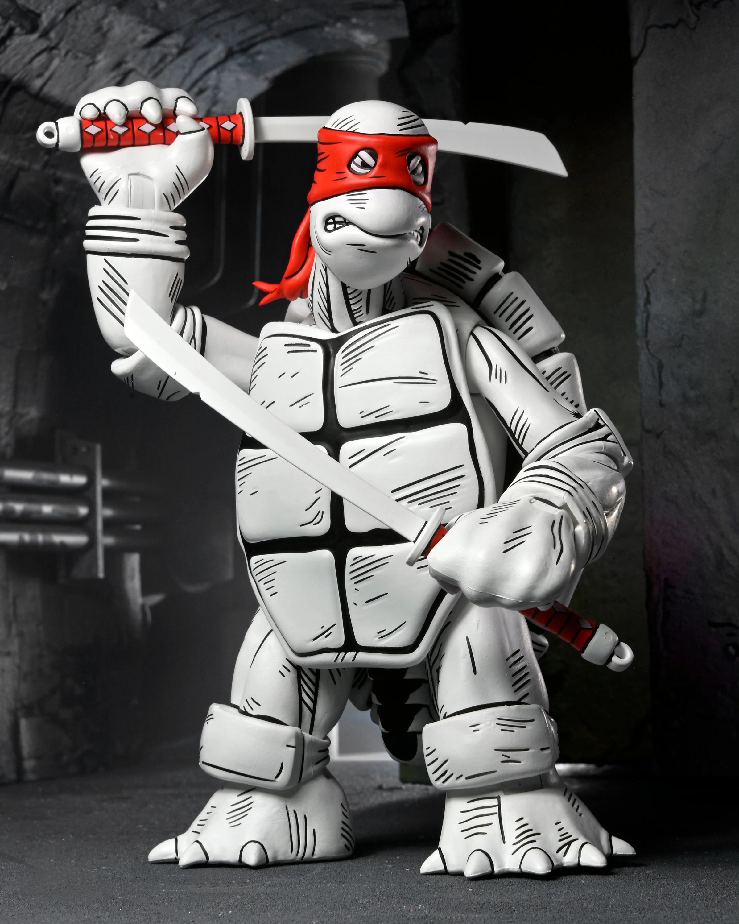 Teenage Mutant Ninja Turtles (Mirage Comics) - Black and White First Turtles 7" Scale Action Figure 2-Pack - Image 4