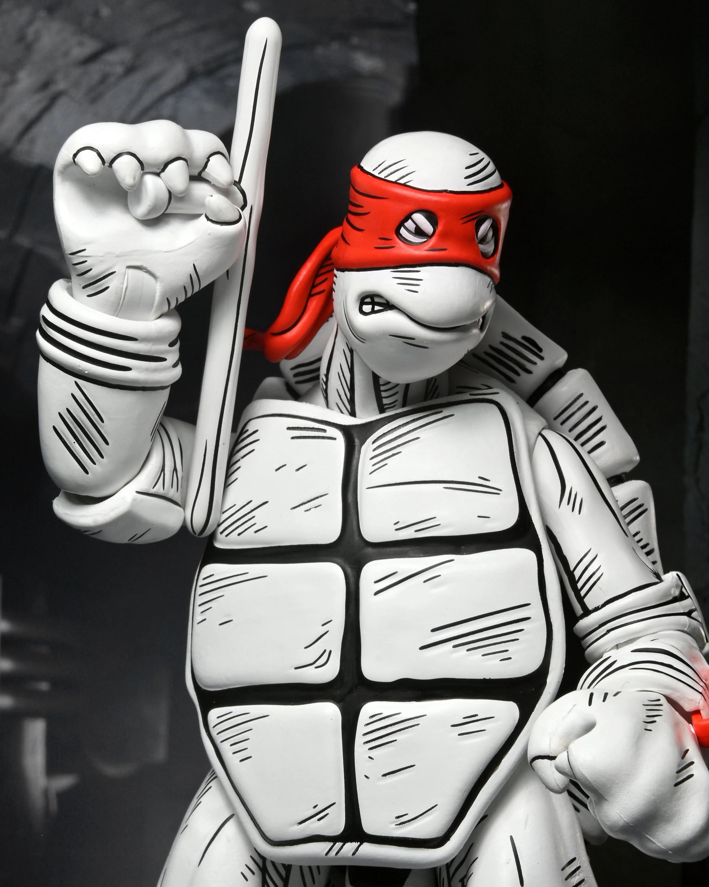 Teenage Mutant Ninja Turtles (Mirage Comics) - Black and White First Turtles 7" Scale Action Figure 2-Pack - Image 6