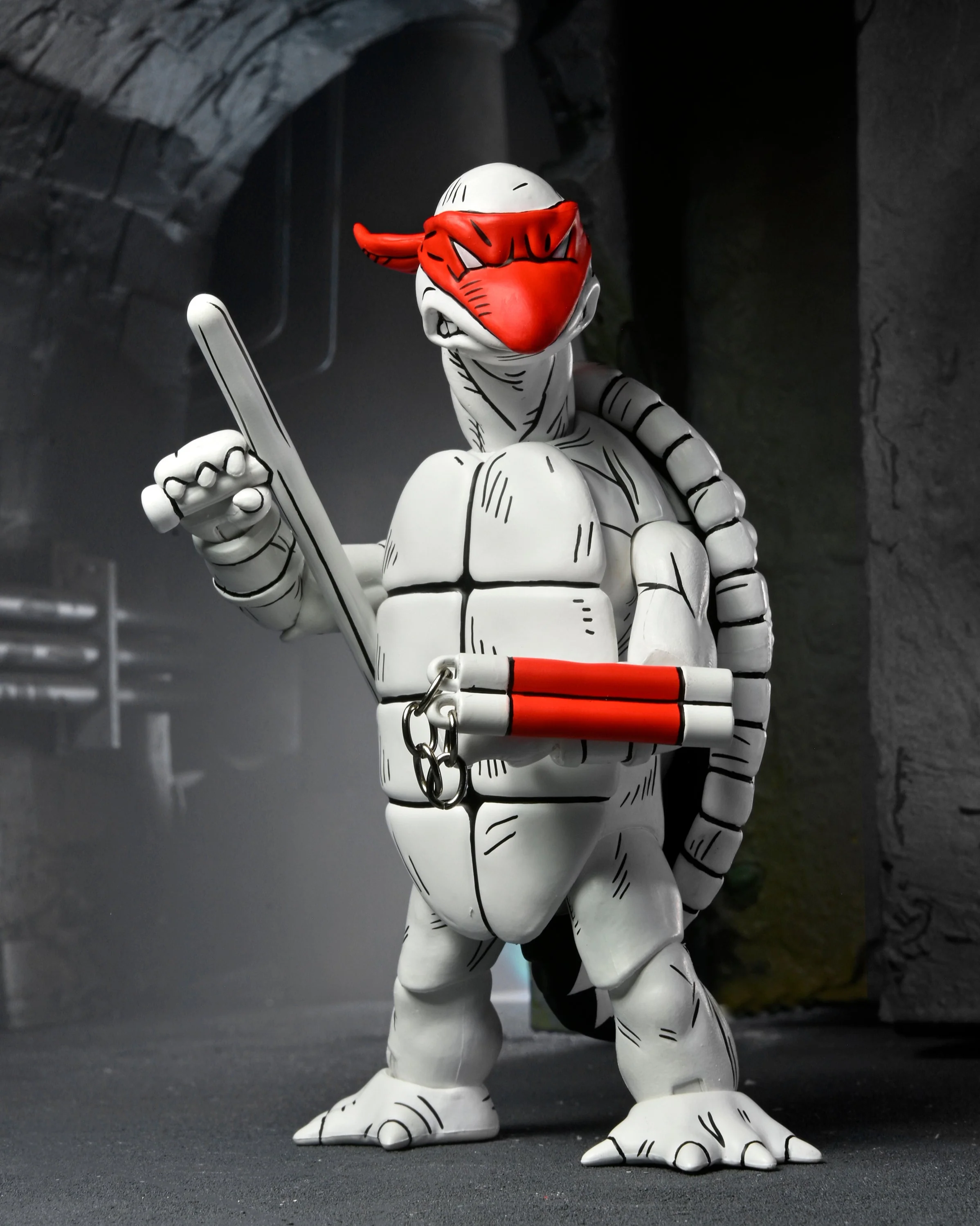 Teenage Mutant Ninja Turtles (Mirage Comics) - Black and White First Turtles 7" Scale Action Figure 2-Pack - Image 8
