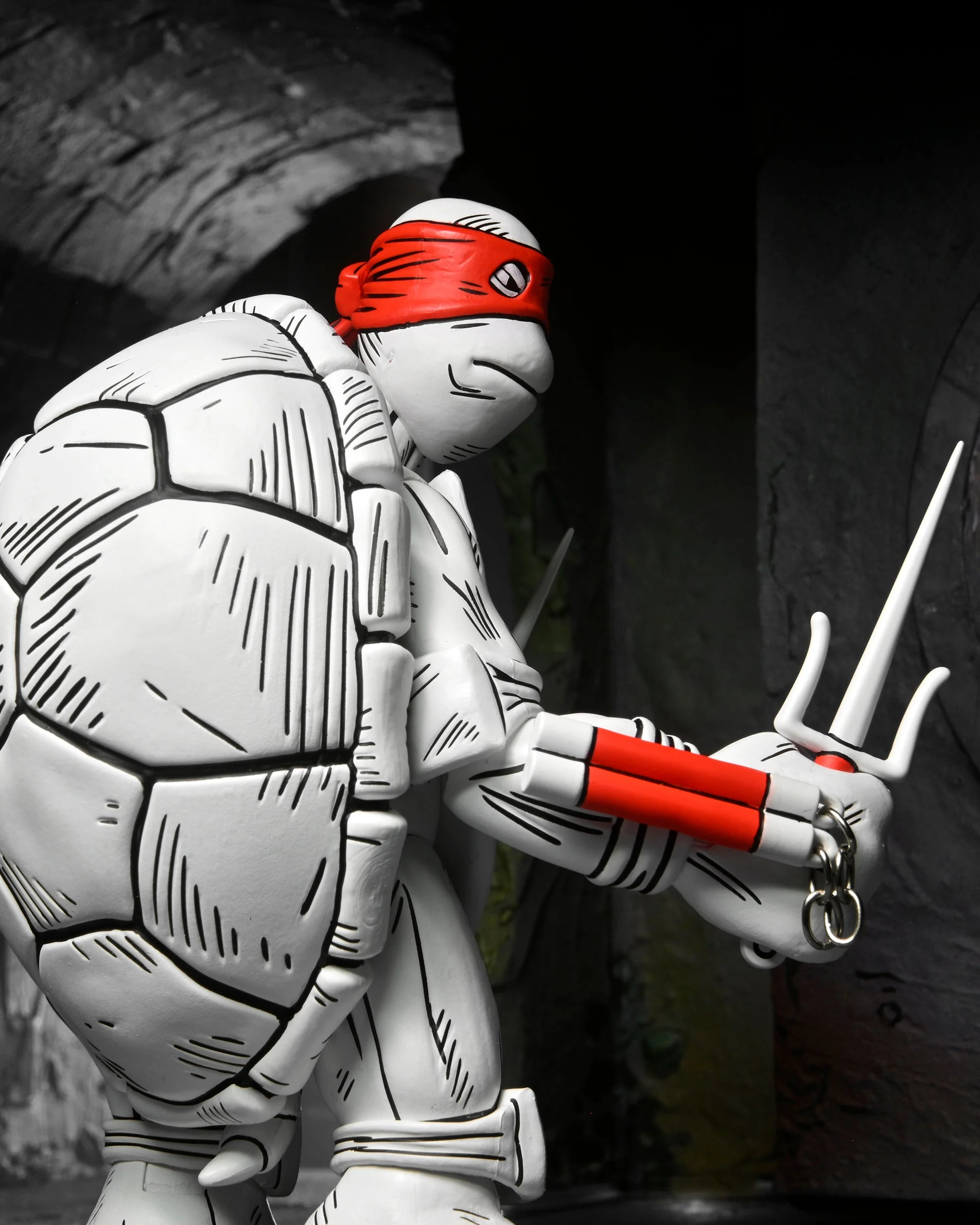 Teenage Mutant Ninja Turtles (Mirage Comics) - Black and White First Turtles 7" Scale Action Figure 2-Pack - Image 9