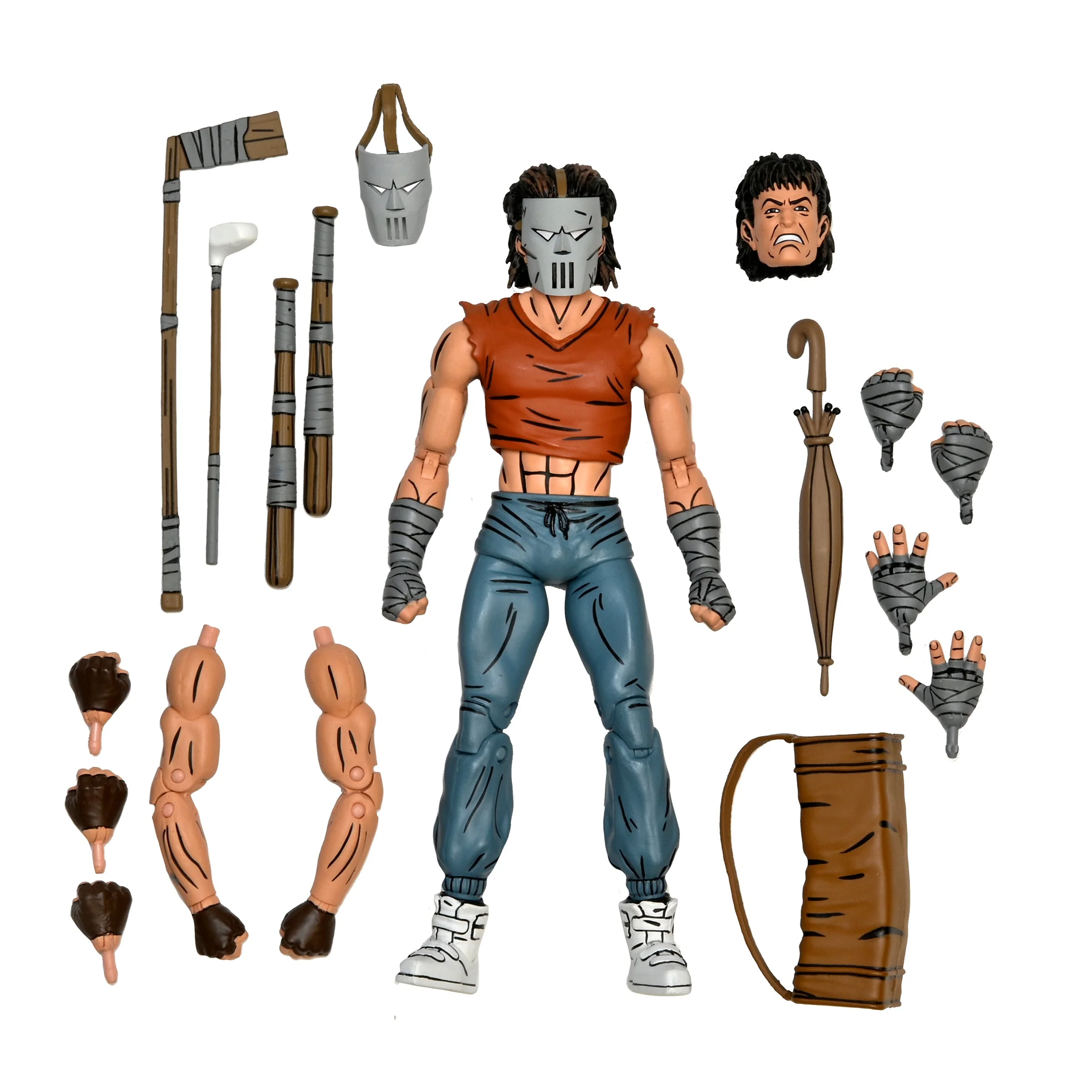 Teenage Mutant Ninja Turtles (Mirage Comics) Casey Jones in Red Shirt 7" Scale Action Figure - Image 11