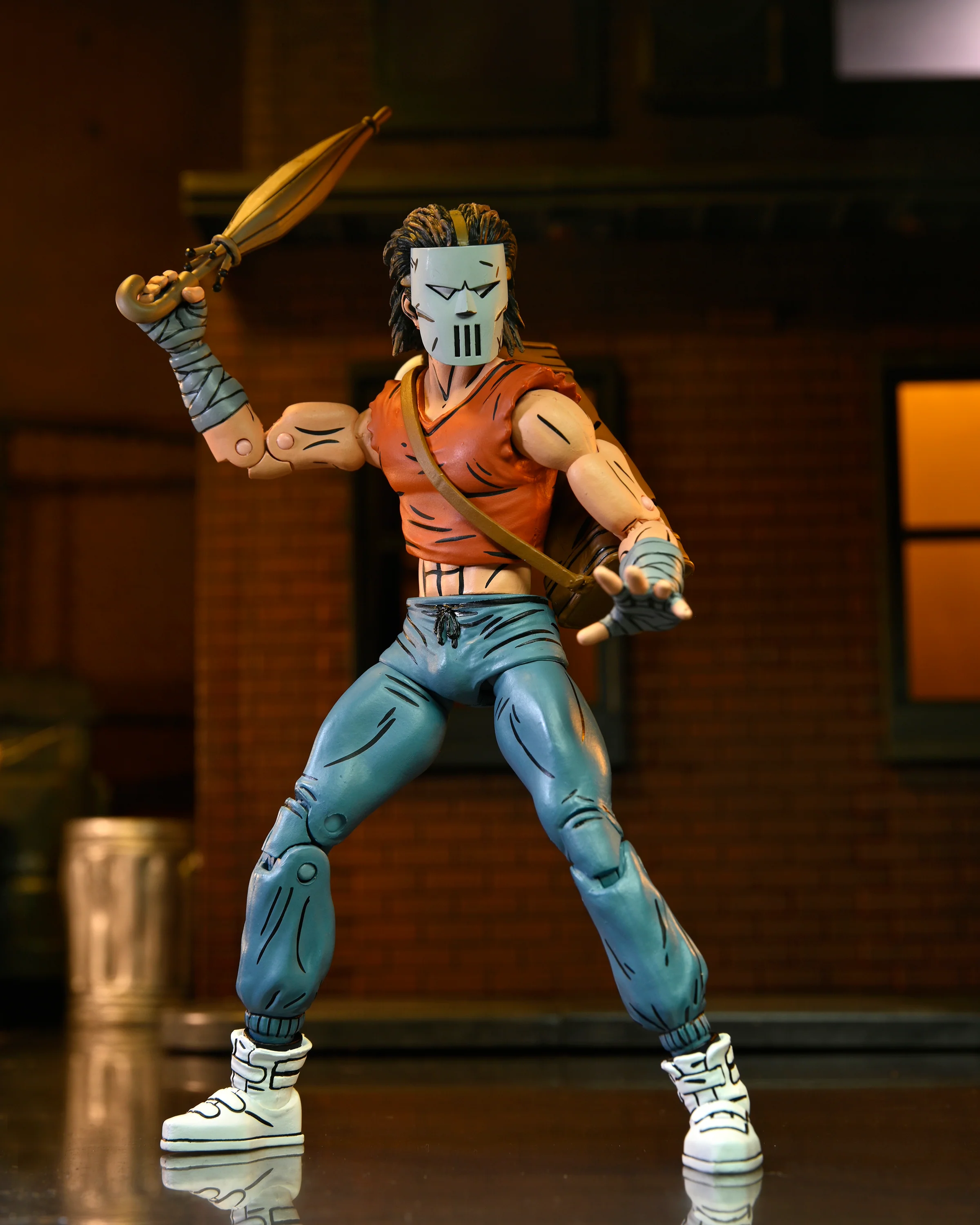 Teenage Mutant Ninja Turtles (Mirage Comics) Casey Jones in Red Shirt 7" Scale Action Figure - Image 7