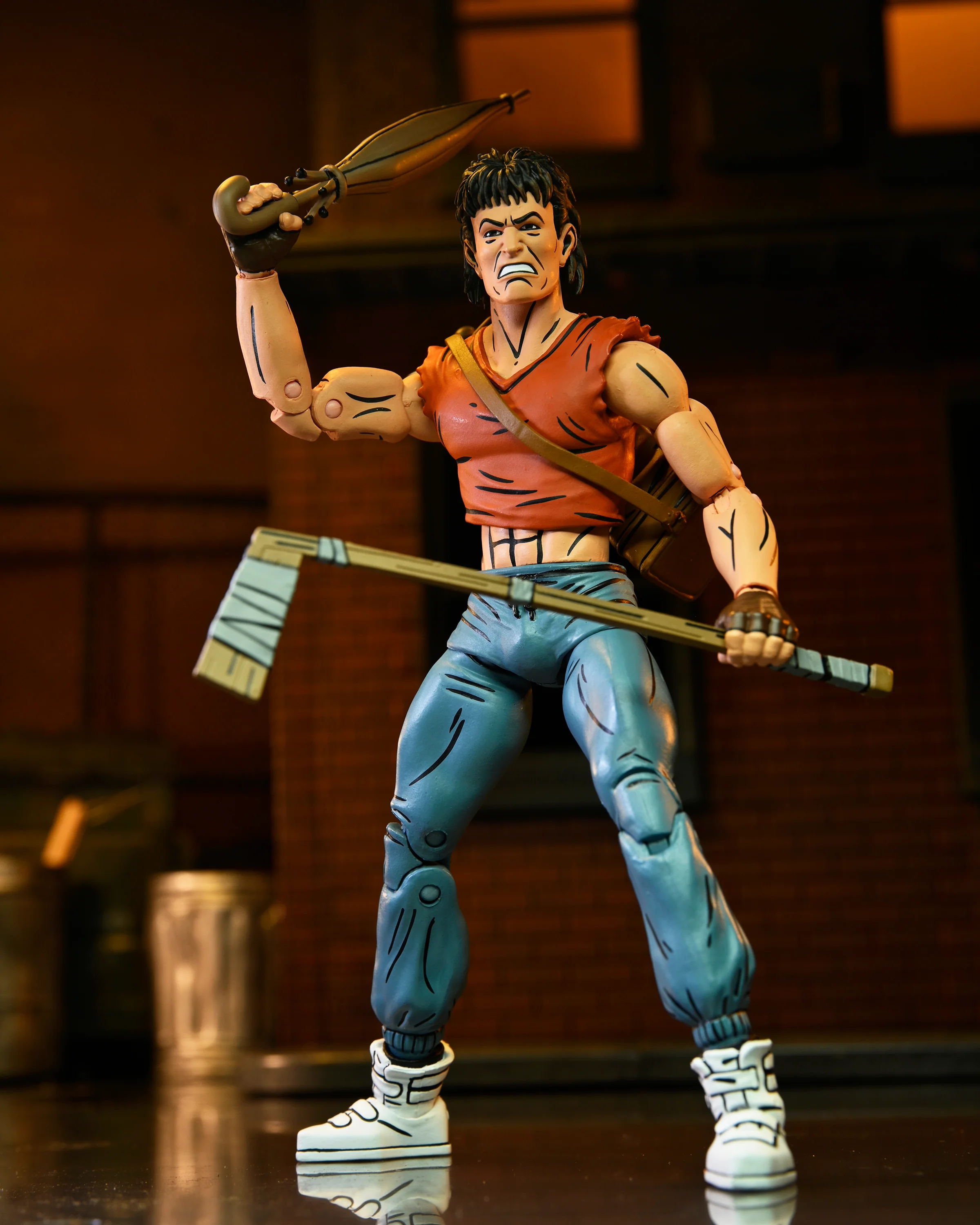 Teenage Mutant Ninja Turtles (Mirage Comics) Casey Jones in Red Shirt 7" Scale Action Figure - Image 9
