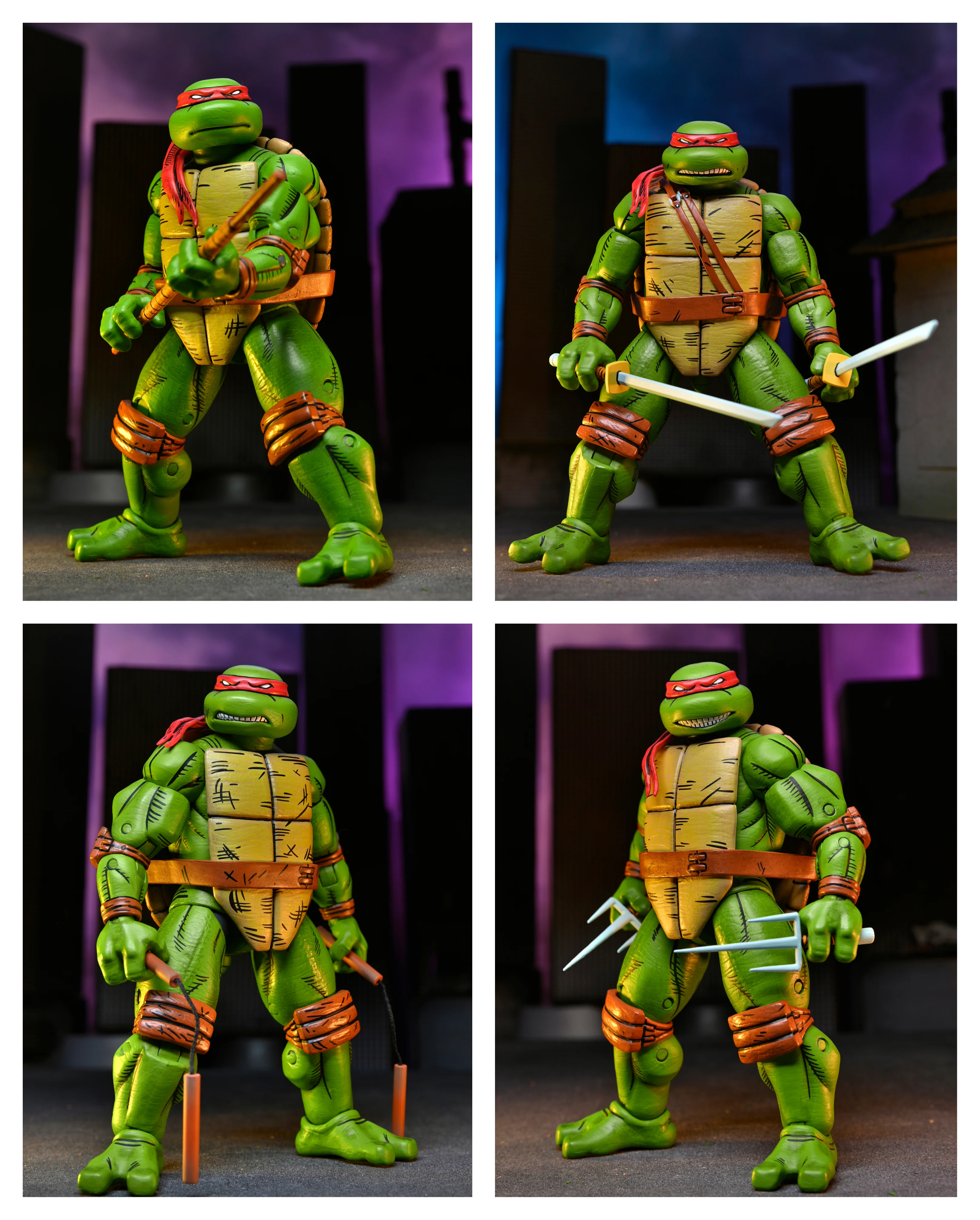 Teenage Mutant Ninja Turtles (Mirage Comics) - Donatello, Leonardo, Michelangelo & Raphael 7” Scale Action Figures Bundle