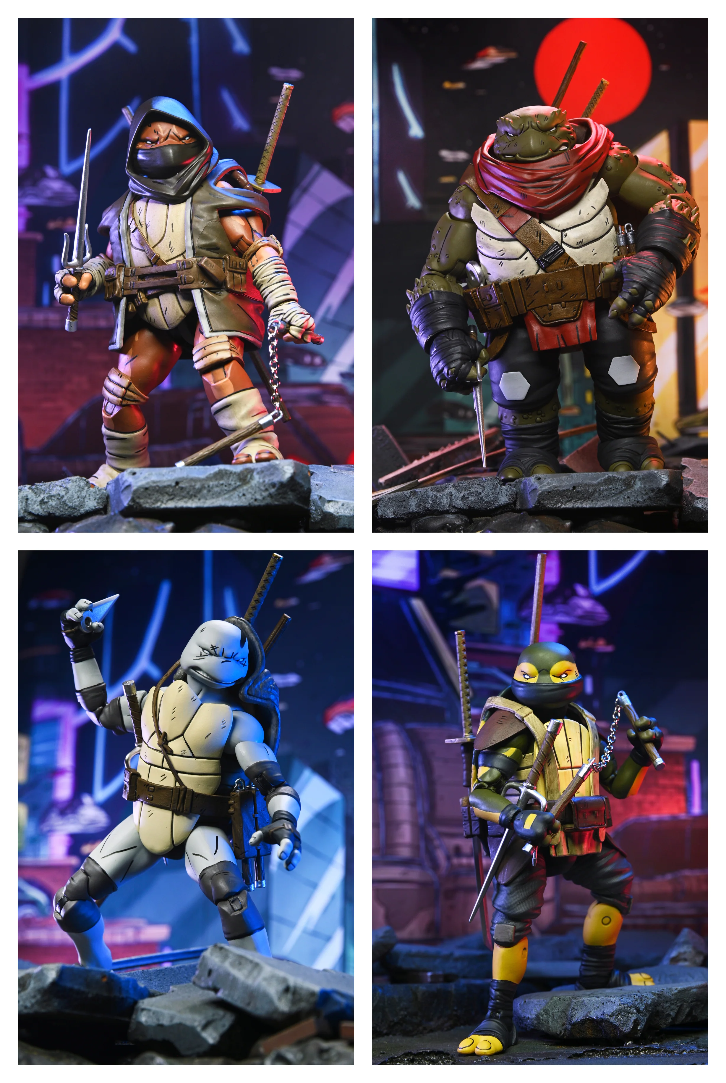 Teenage Mutant Ninja Turtles (The Last Ronin) - Ultimate Moja, Odyn, Uno & Yi 7” Scale Action Figure Bundle