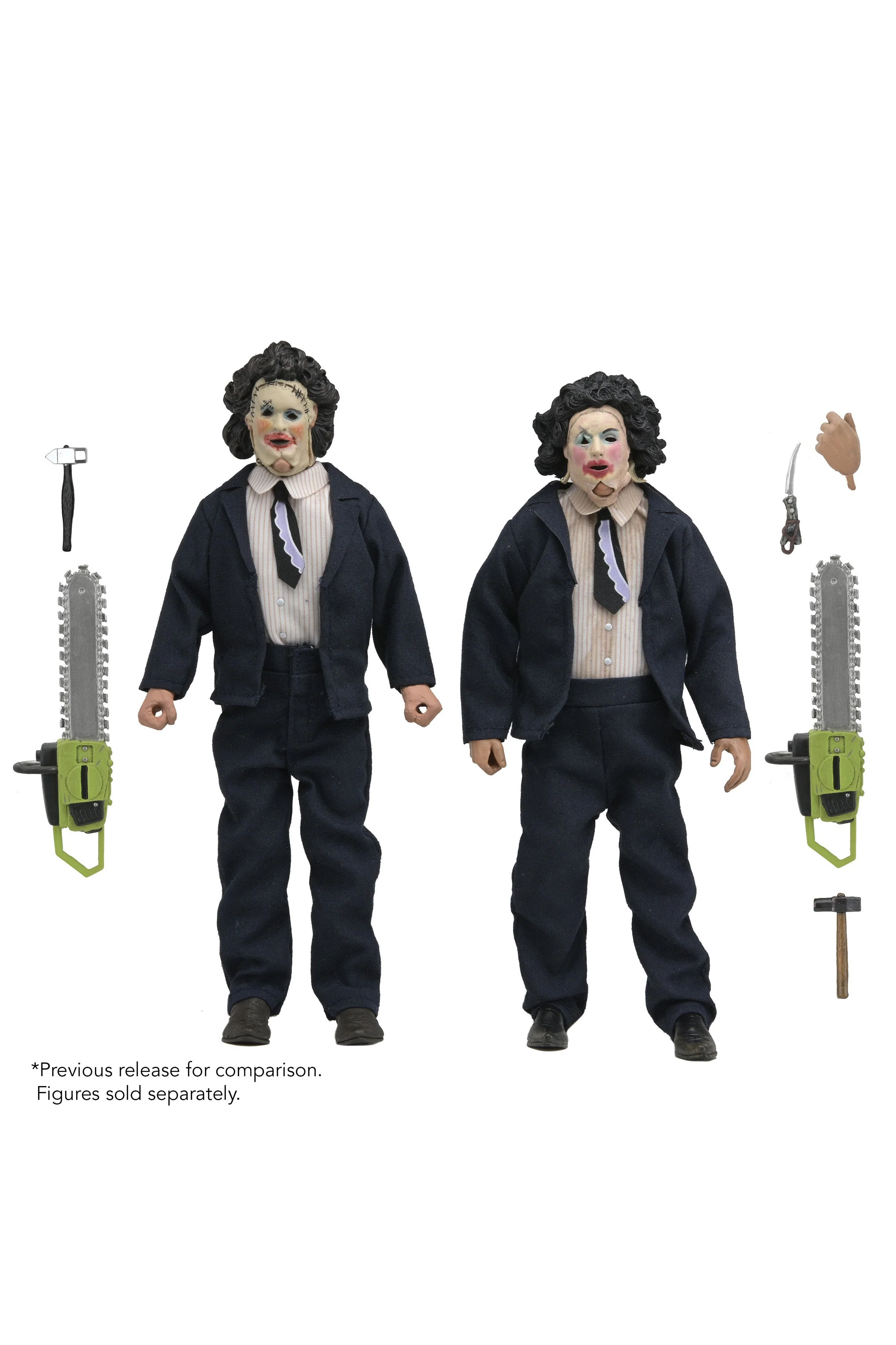 Texas Chainsaw Massacre - Leatherface with Pretty Woman Mask 8" Clothed Action Figure in Window Box Packaging - Image 7