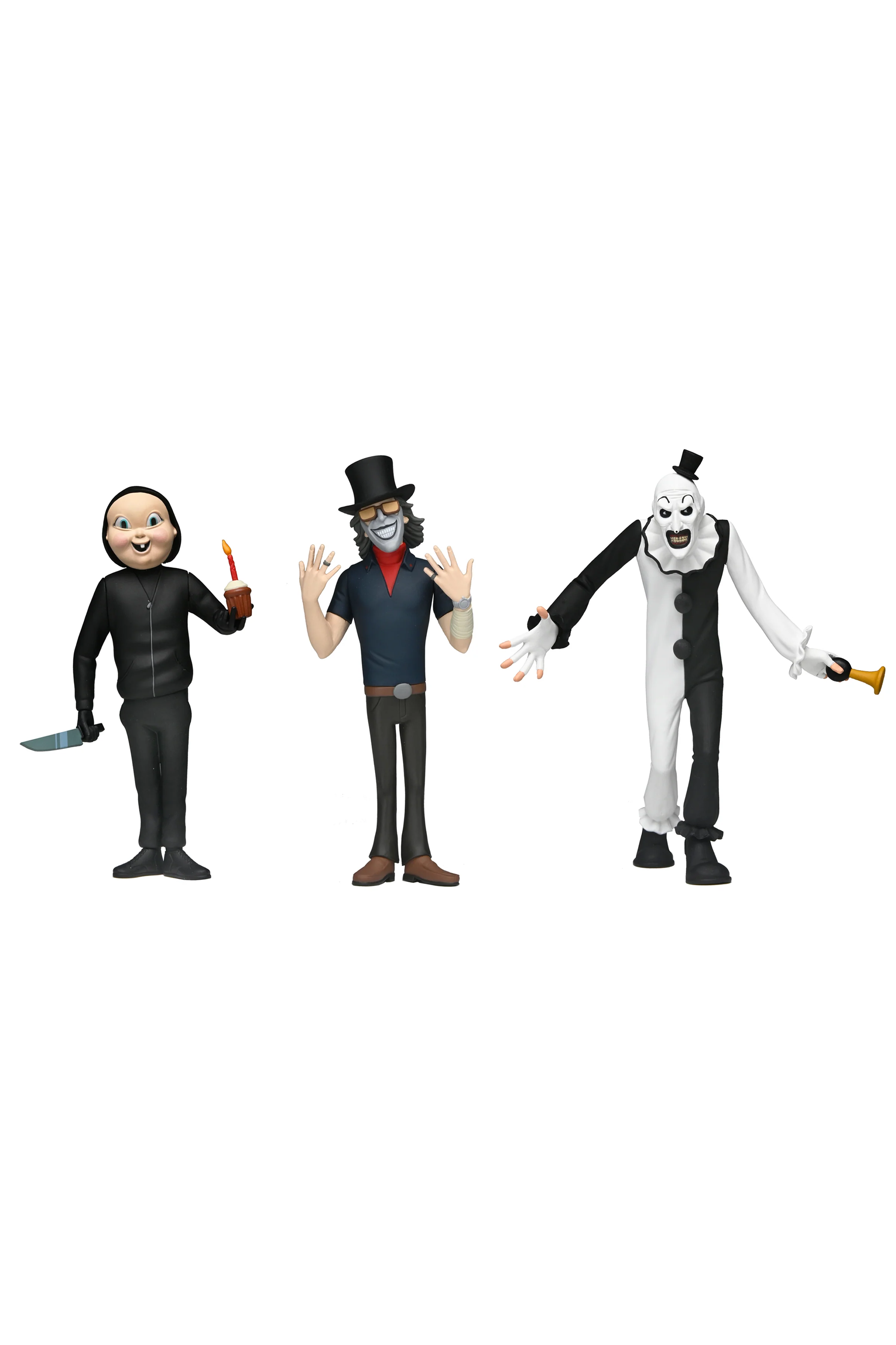 Toony Terrors 6" Scale Action Figure Bundle - Art the Clown, The Grabber, & Babyface Killer - Image 2