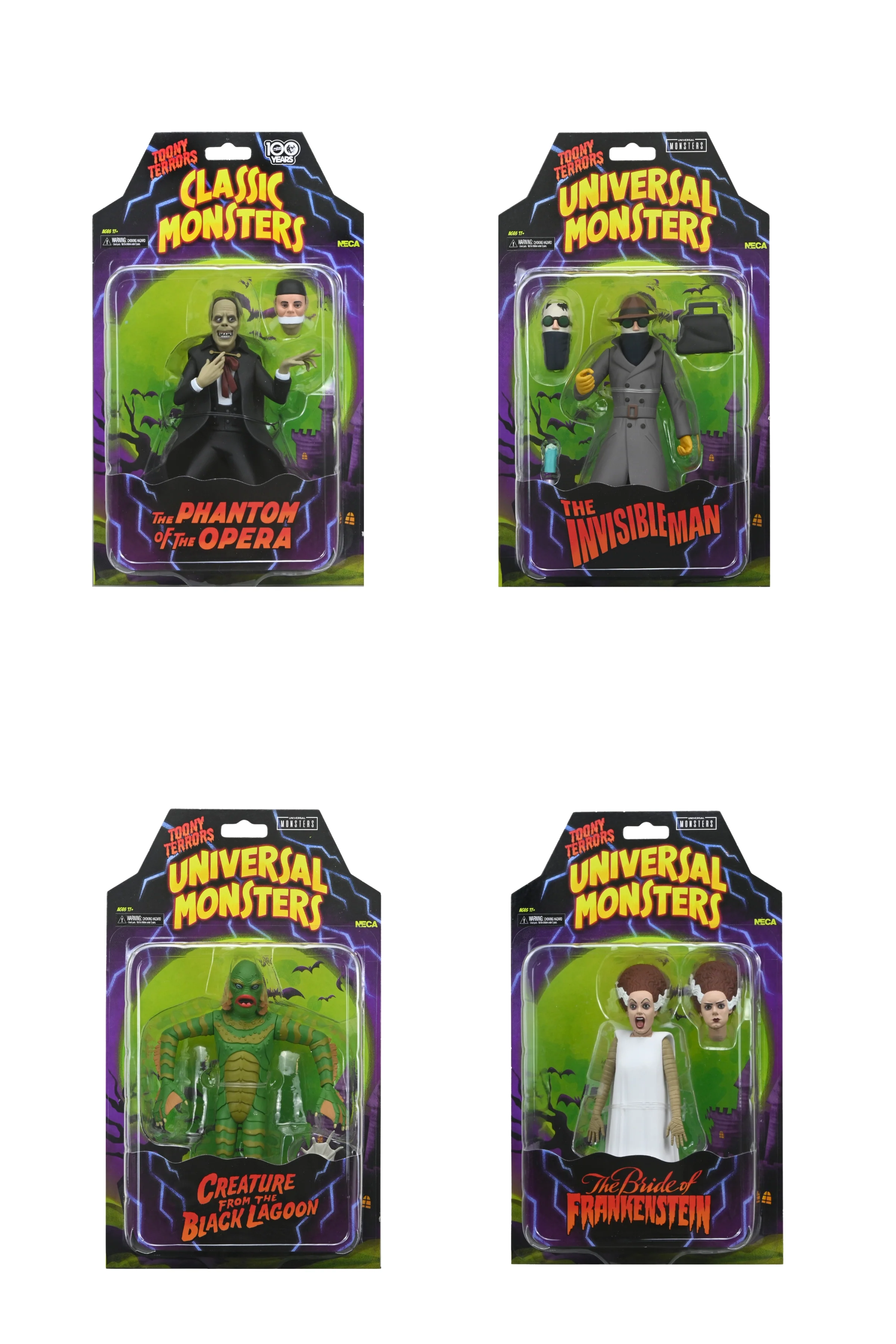Toony Terrors Series 12 Bundle (Invisible Man, Bride of Frankenstein, Creature, & Phantom) - Image 14