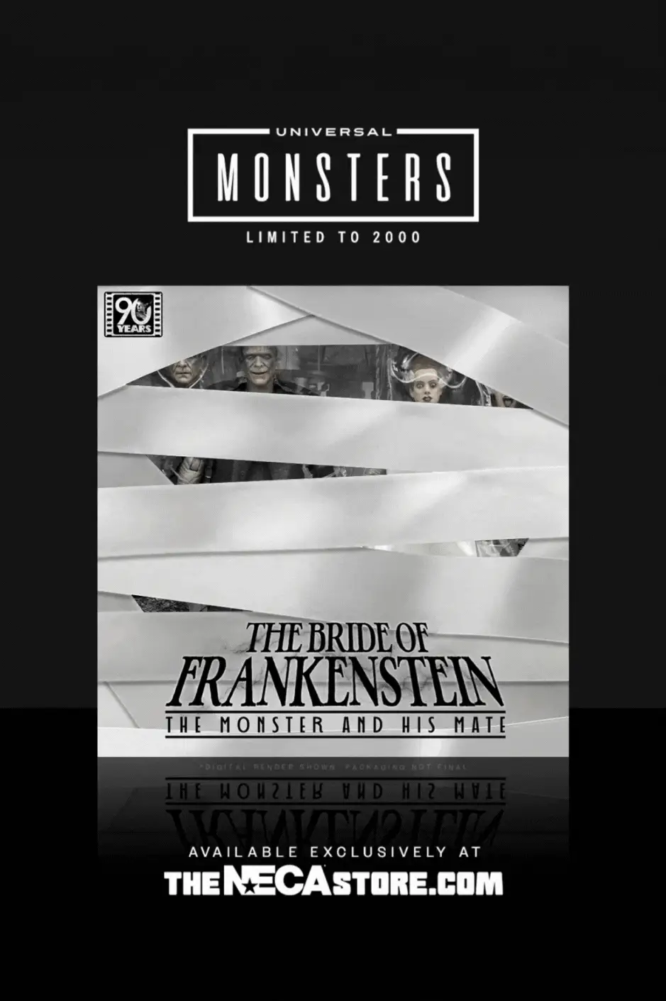 Universal Monsters - The Bride of Frankenstein 90th Anniversary The Monster and His Bride 7” Scale Action Figure 2-Pack (PRE-ORDER) - Image 2