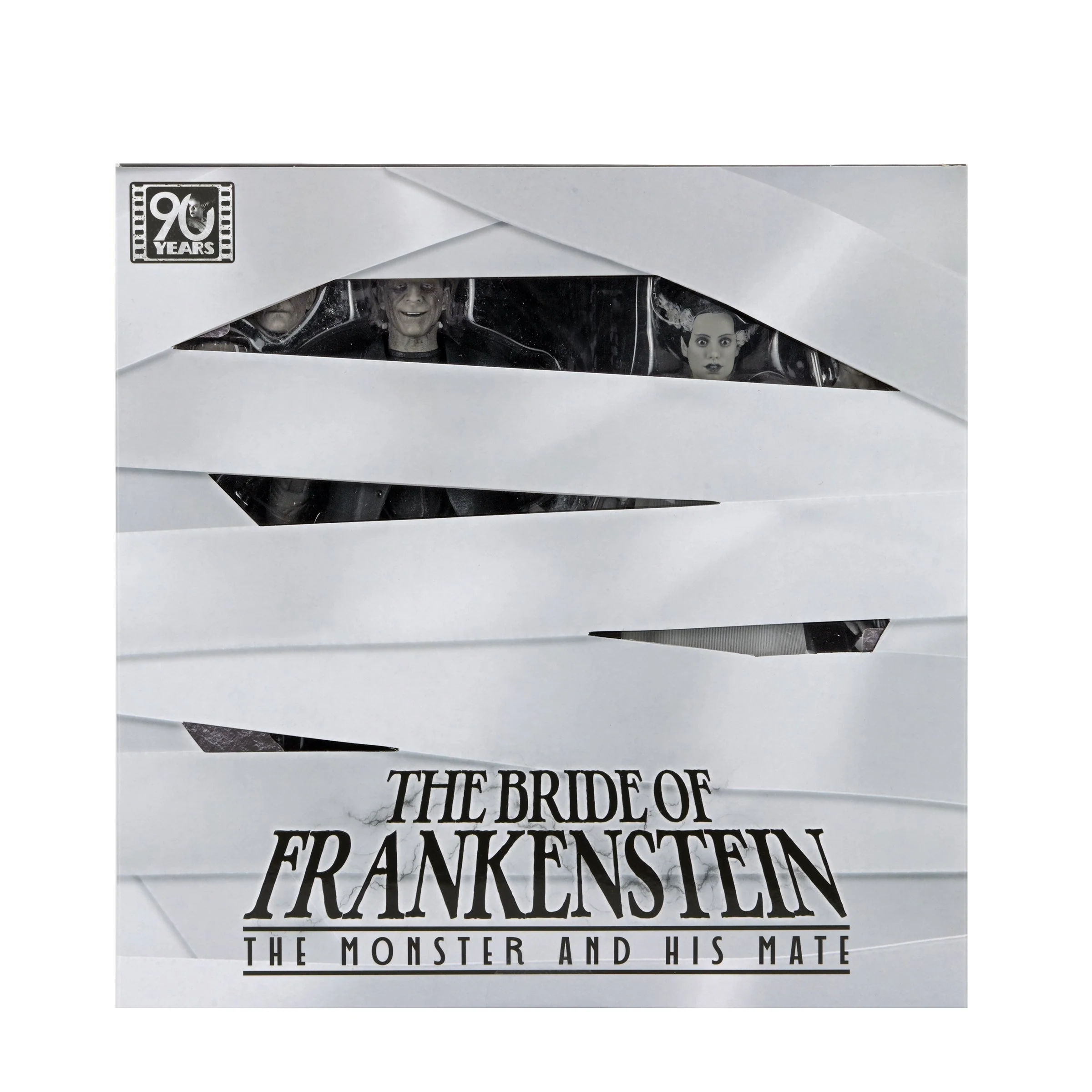Universal Monsters - The Bride of Frankenstein 90th Anniversary The Monster and His Mate 7" Scale Action Figure 2-Pack (Black & White) - Image 12