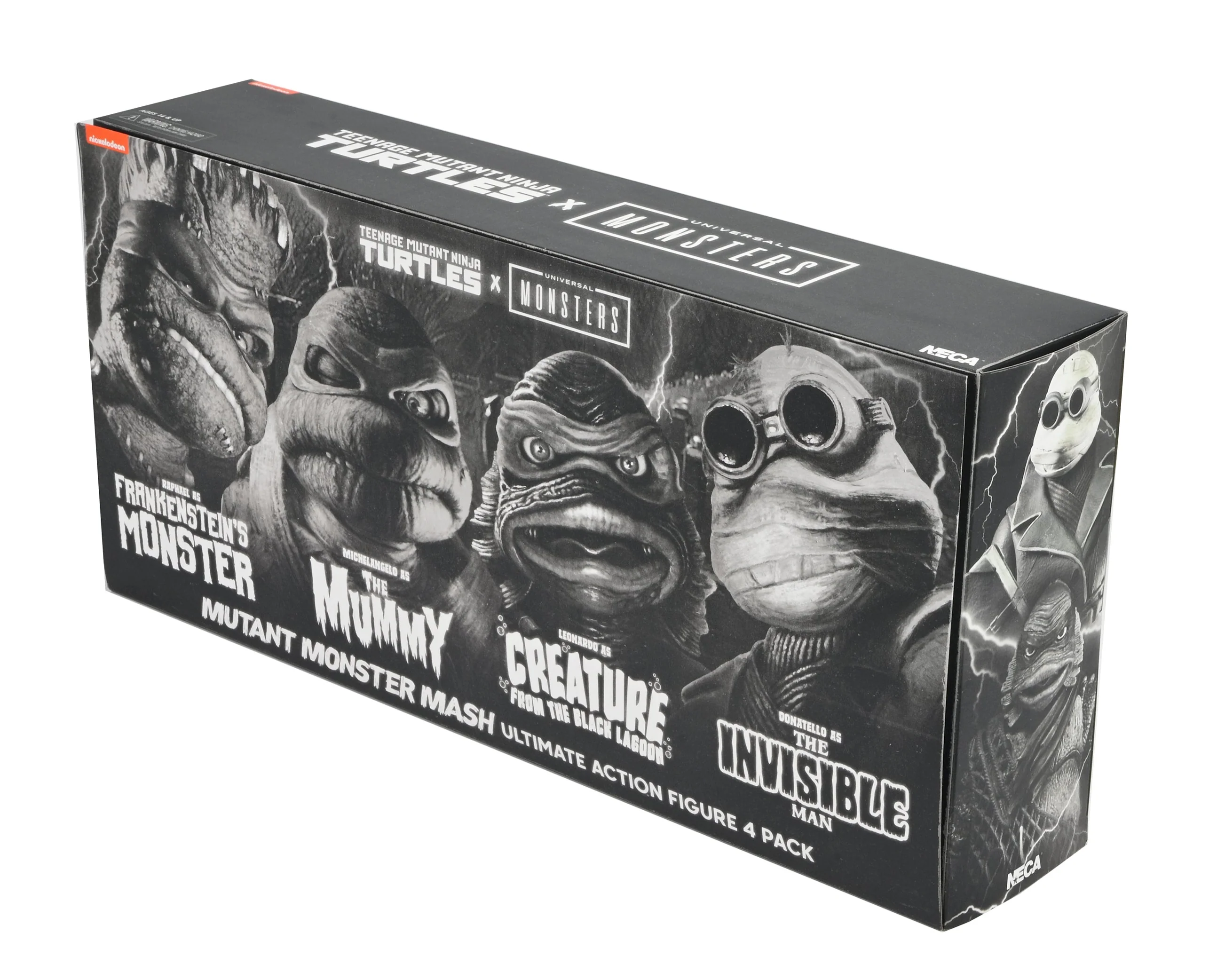 Universal Monsters x Teenage Mutant Ninja Turtles – Black & White Turtles 7” Scale Action Figure 4-Pack - Image 20