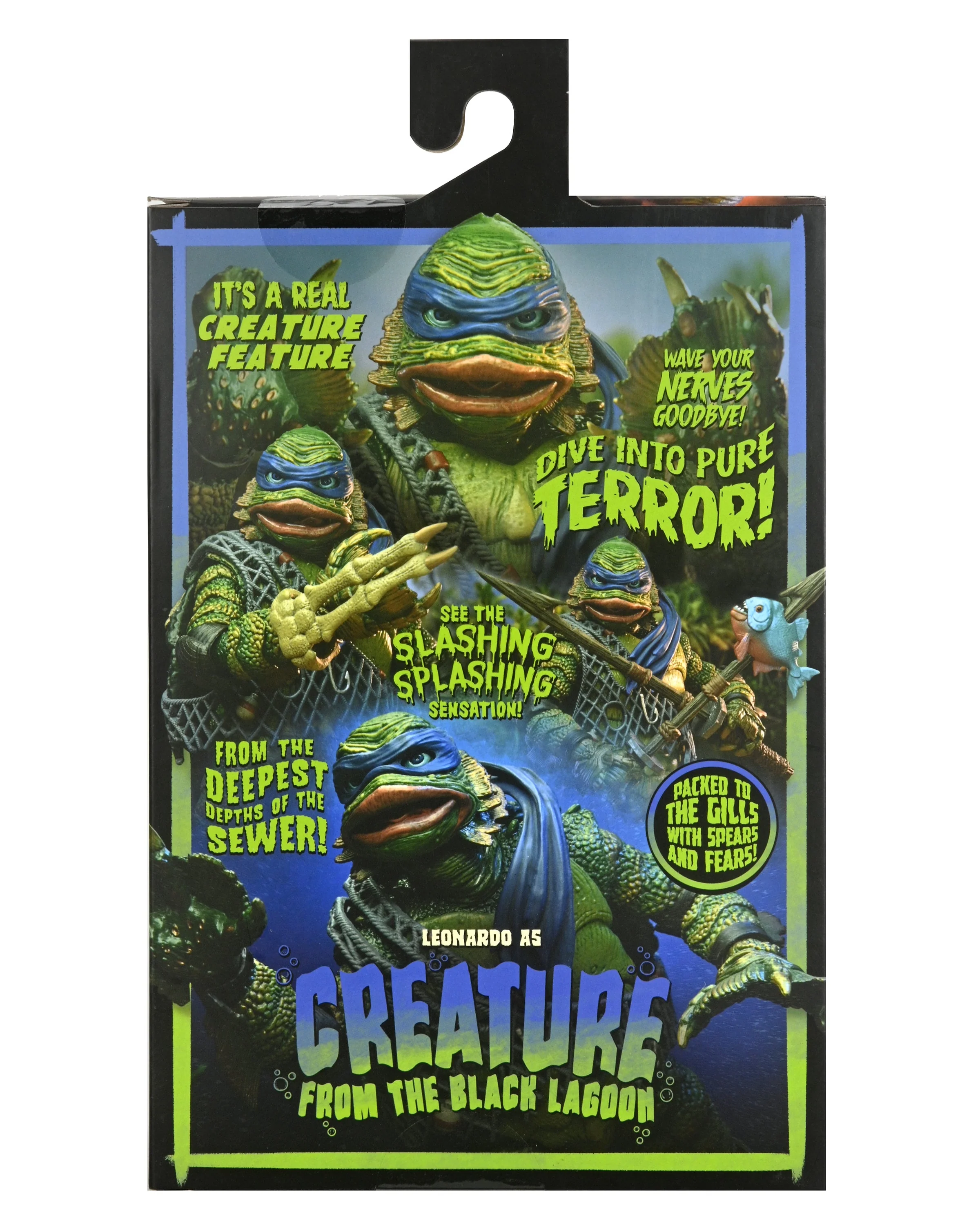 Universal Monsters x Teenage Mutant Ninja Turtles – Ultimate Leonardo as the Creature 7” Scale Action Figure - Image 14
